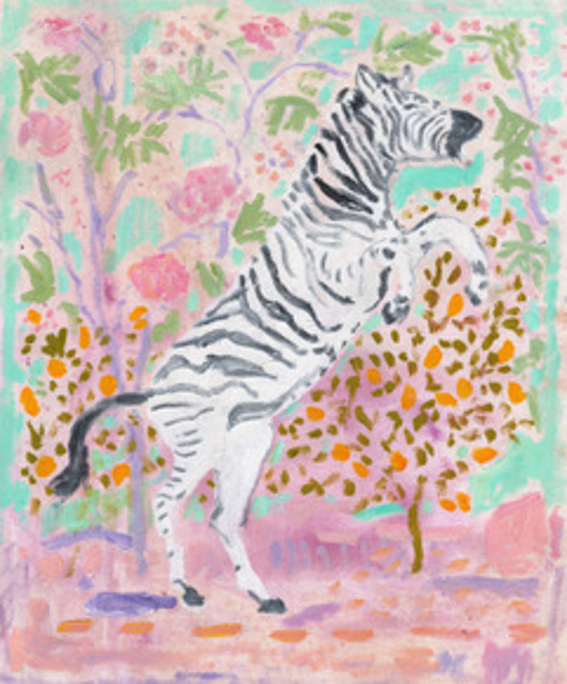 Zebra Facing Right by Anne-Louise Ewen