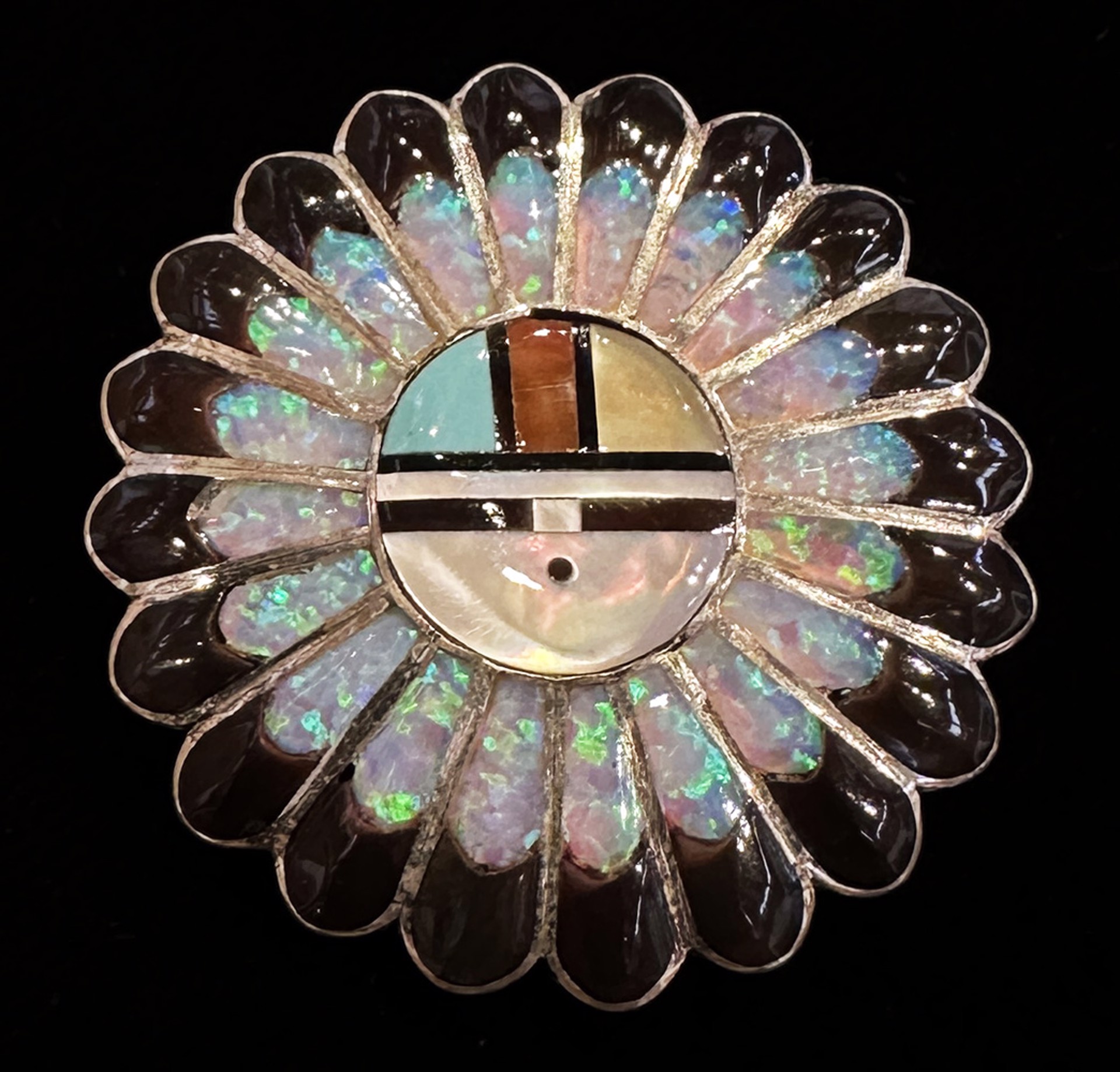 Sunface with Opal Inlay