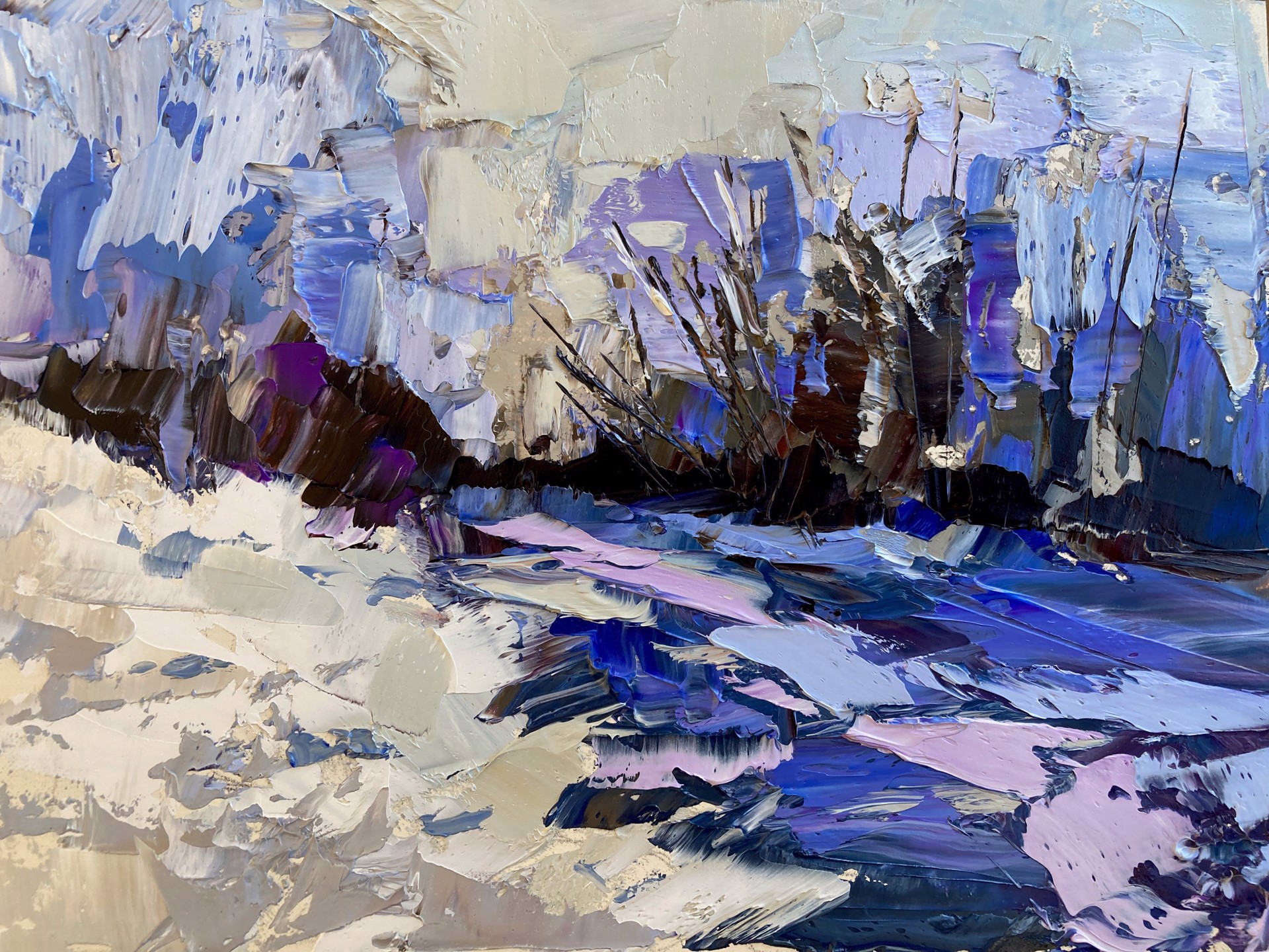 Blue and Purple Arrangement by Sandra Pratt