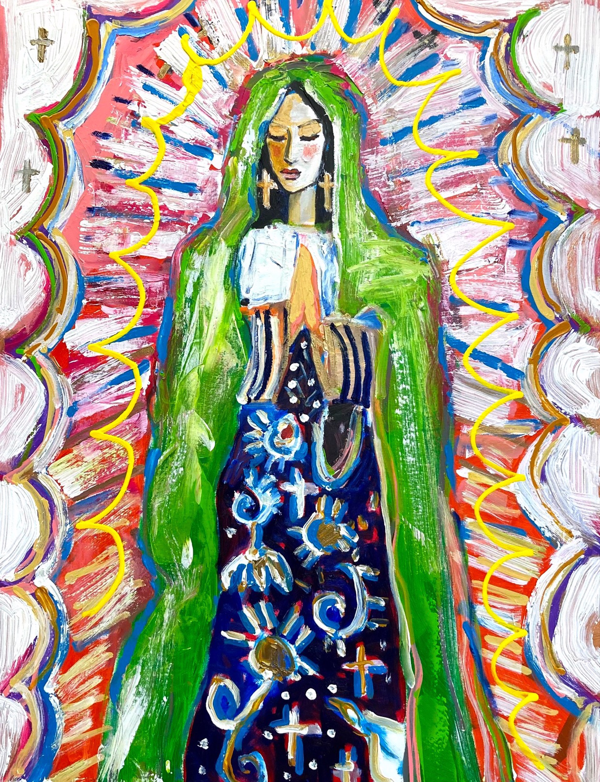 Virgin De Guadalupe in Green by Brad Smith