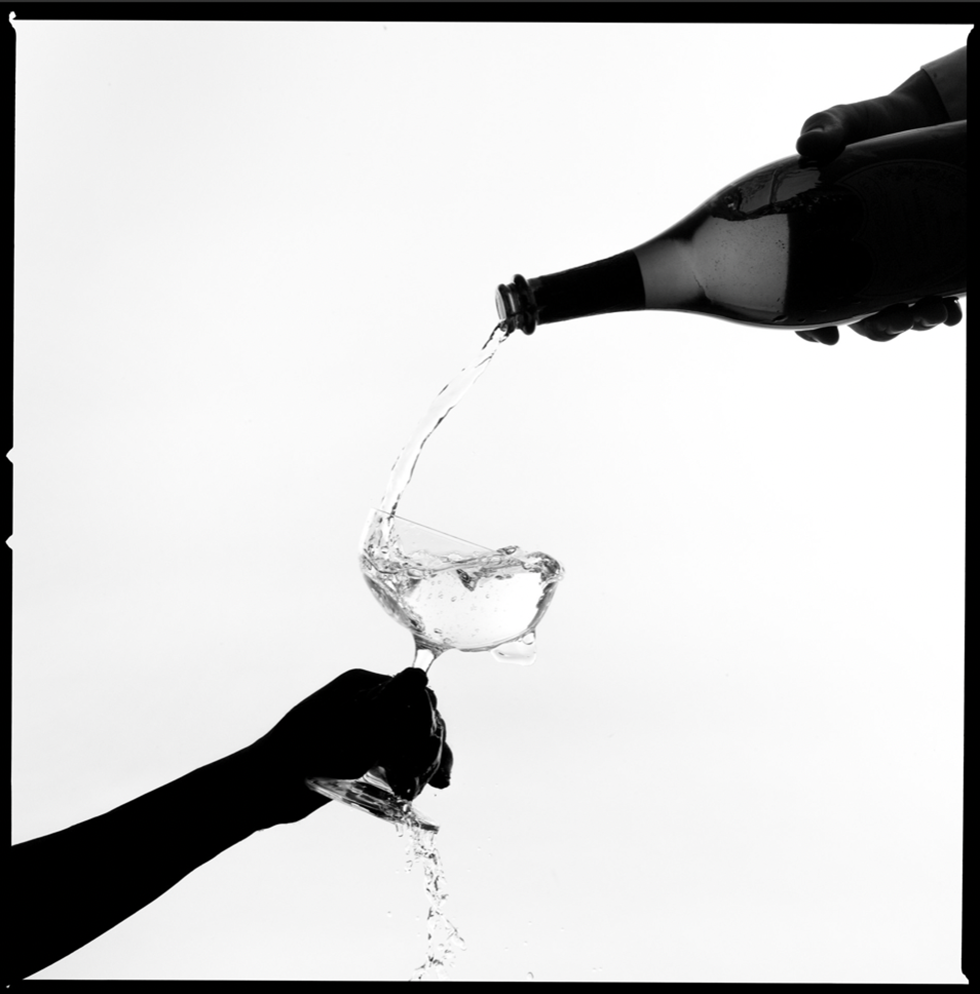 Champagne Pour Silhouette by Tyler Shields