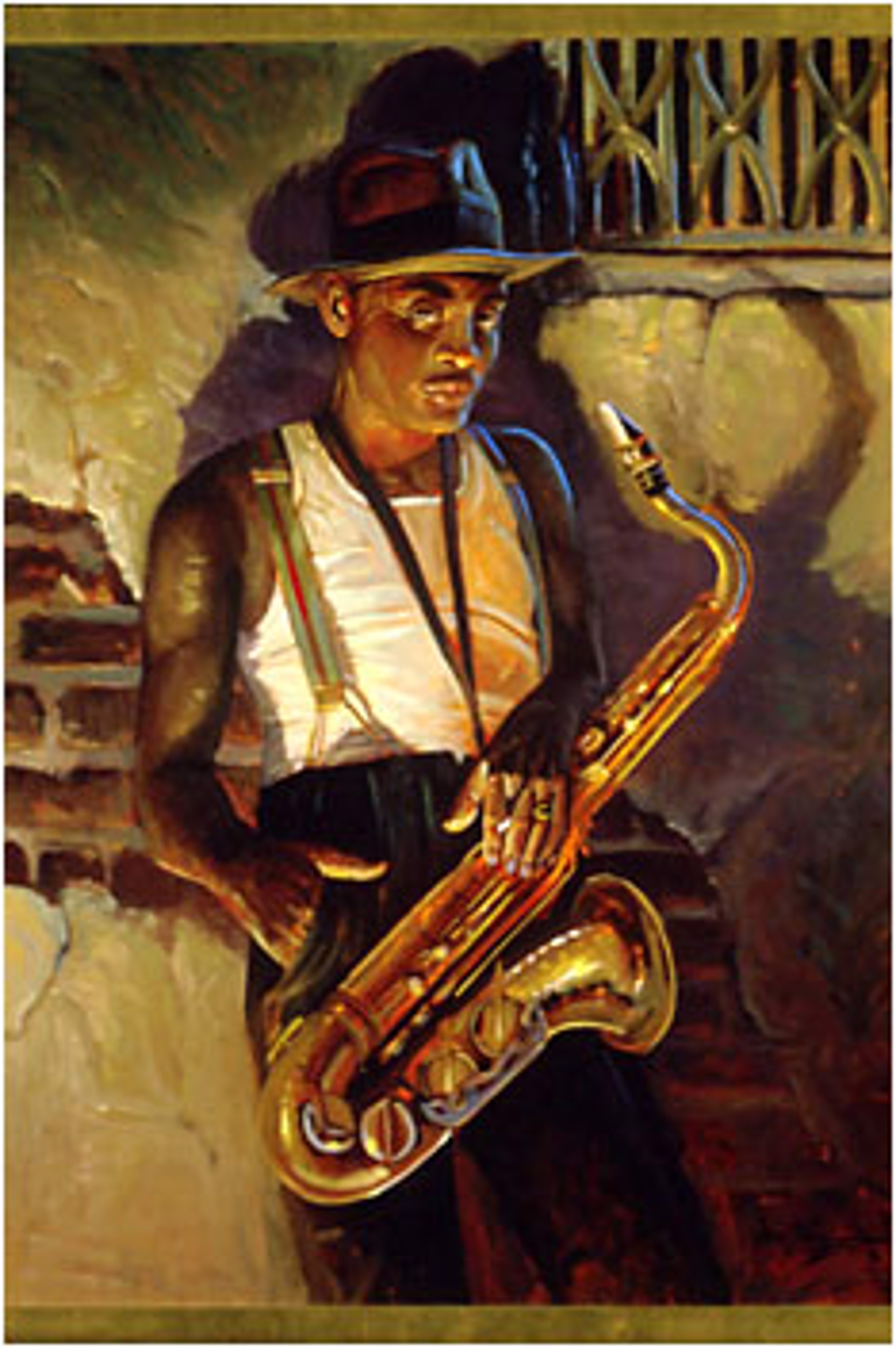 Sax Man (40x30) by John Carroll Doyle
