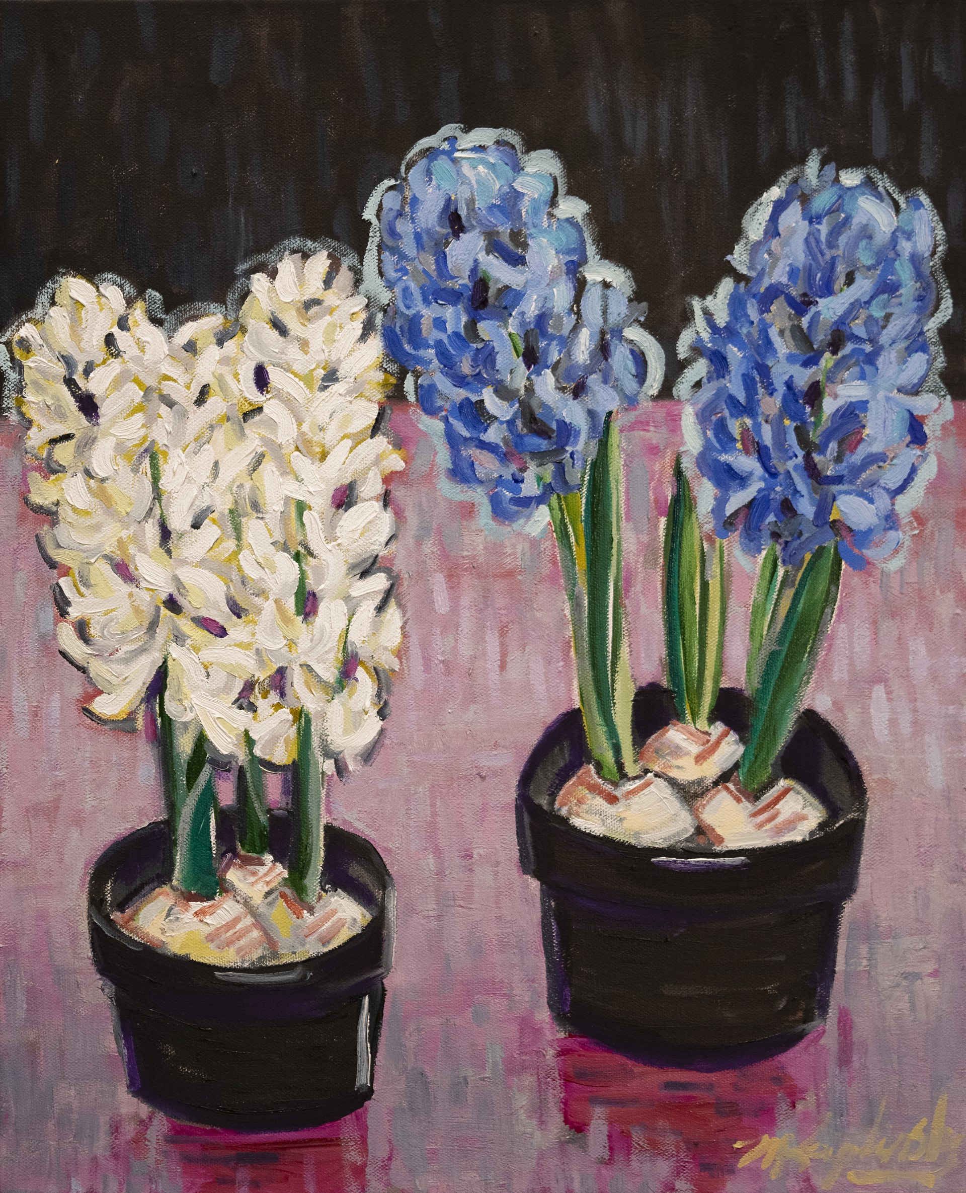 White and Blue Hyacinths by Matt Kaplinsky