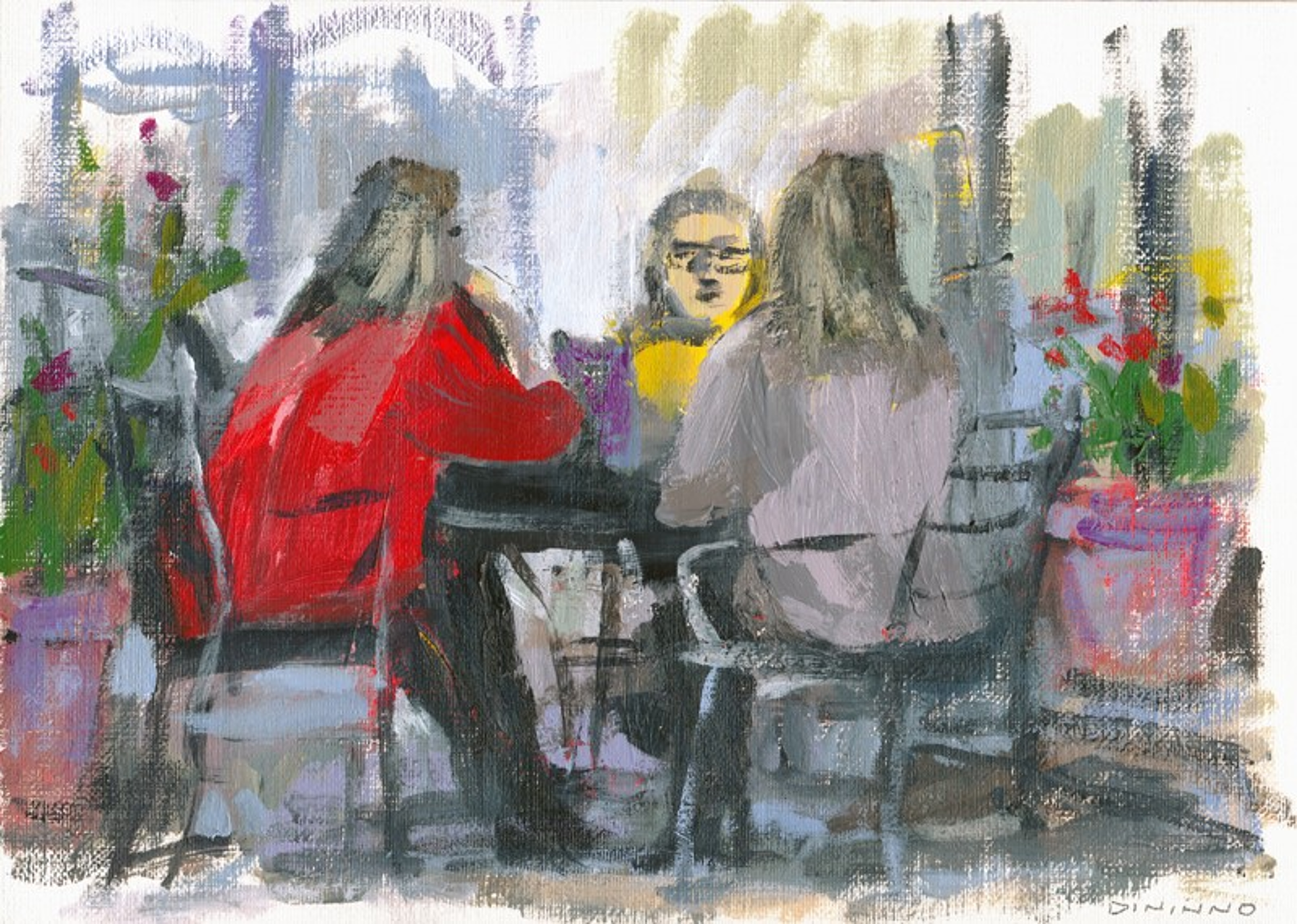 Ladies in a Cafe by Steve Dininno
