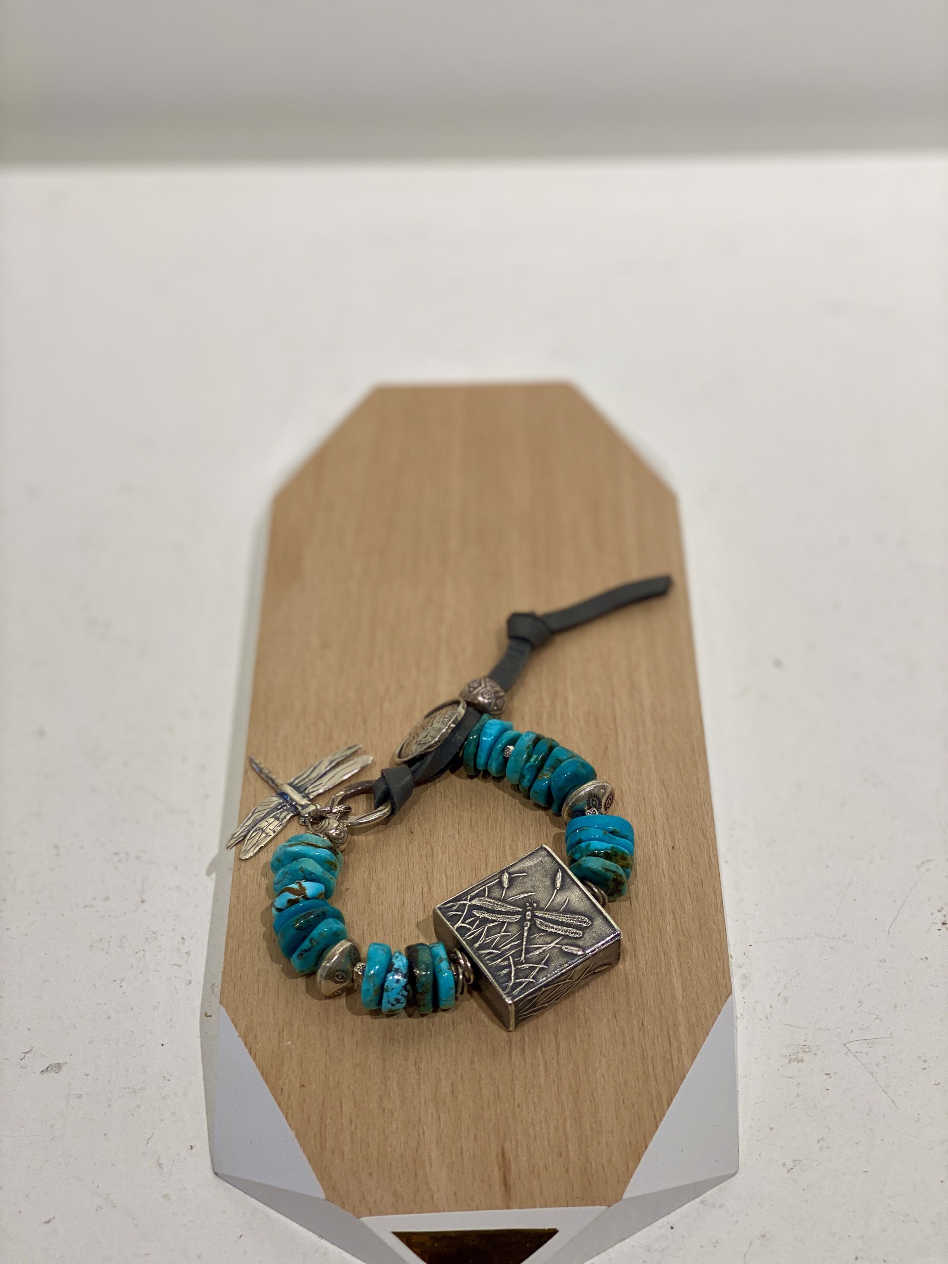 Ann Choi Dragonfly and Kingman Turquoise bracelet #12 by Melissa Turney