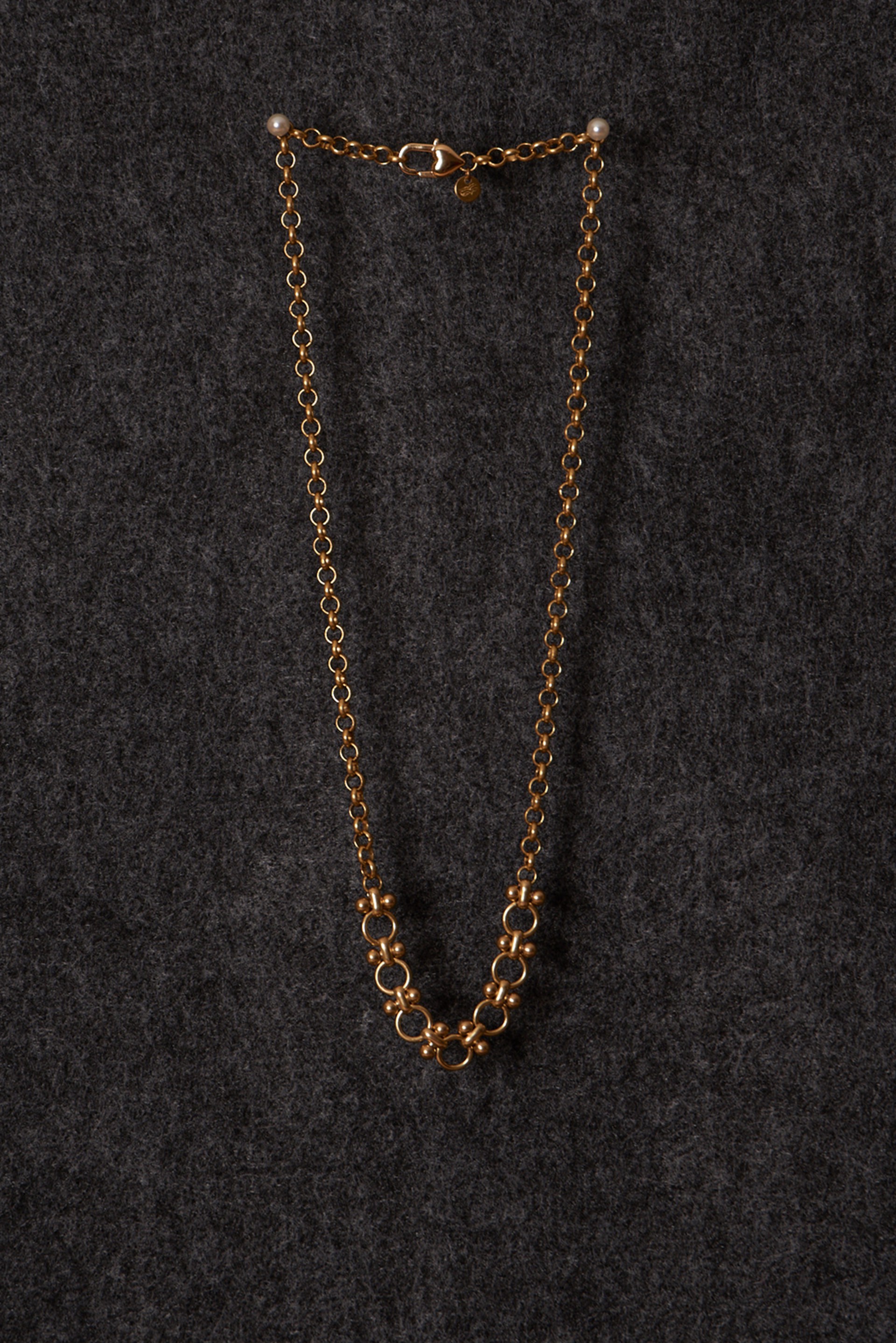 Brass Barbelle Necklace by Cameron Johnson