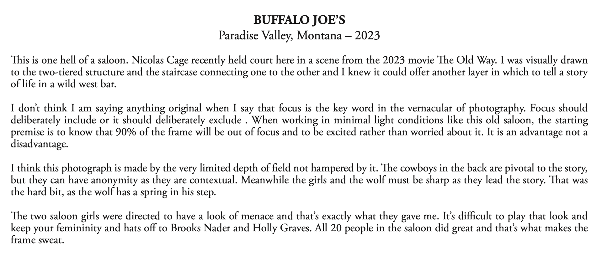Buffalo Joe's by David Yarrow