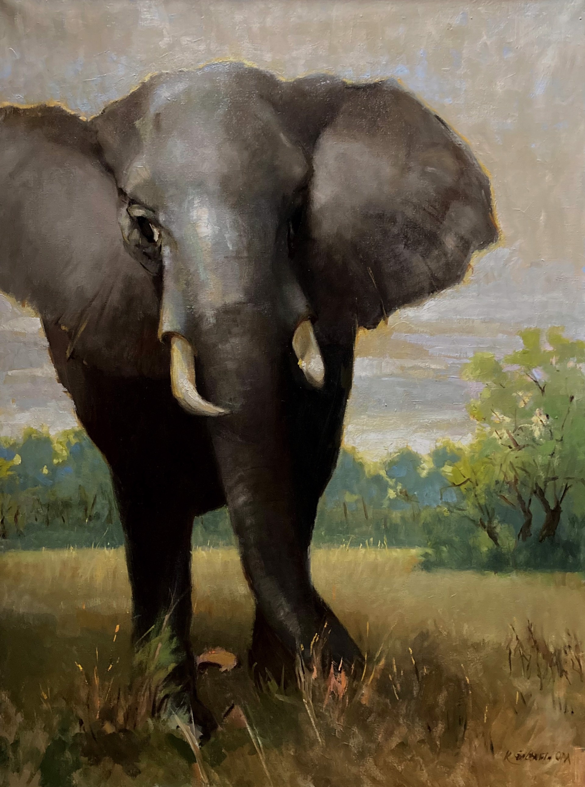 Elephant on the Serengeti Plain by Katherine Galbraith