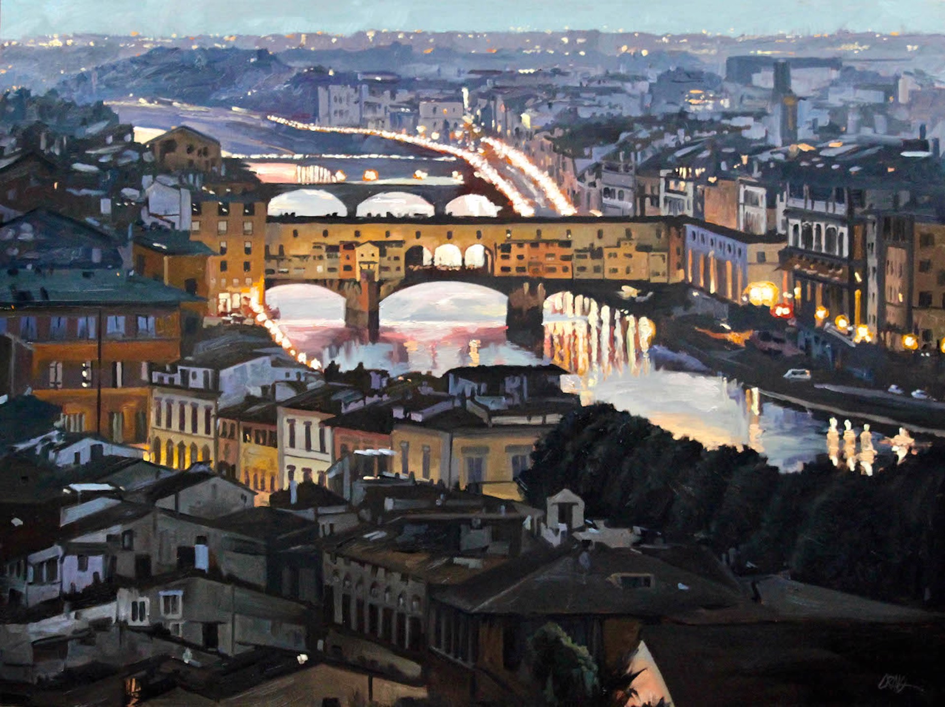 Lights Along the Arno by Craig Nelson