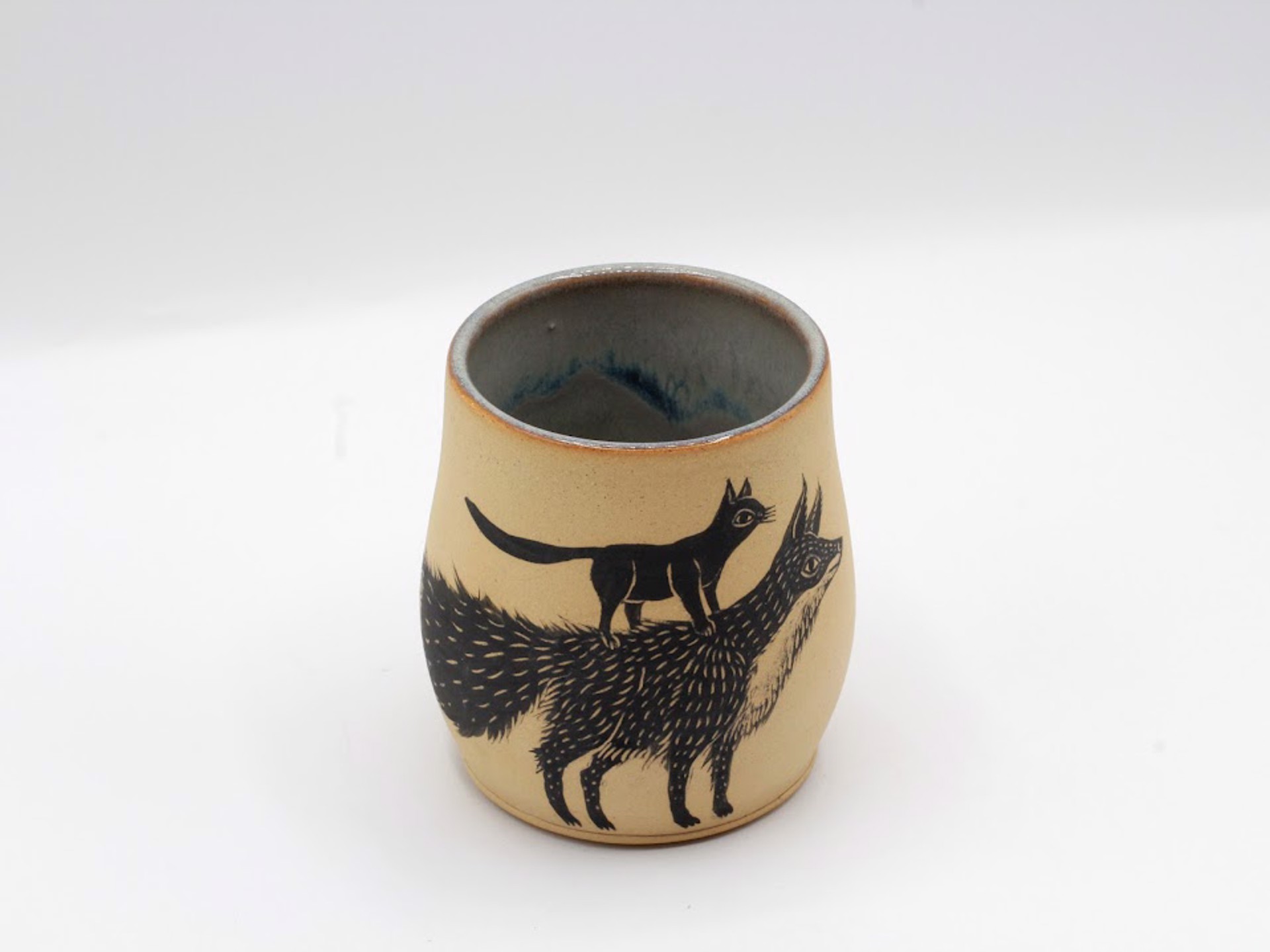 Fox and Friend Mug by Christine Sutton