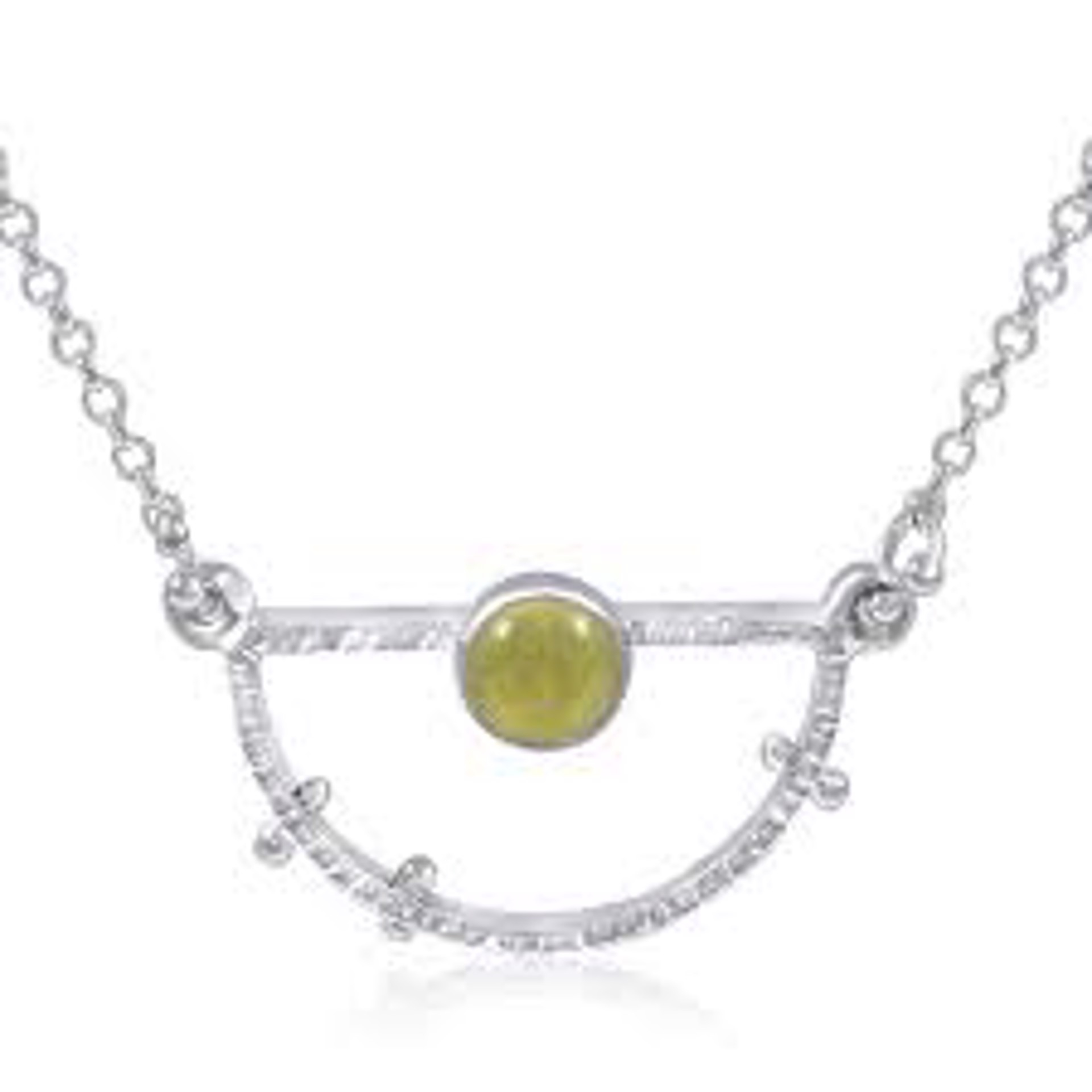 Mini Half Moon Necklace- peridot by Kristen Baird