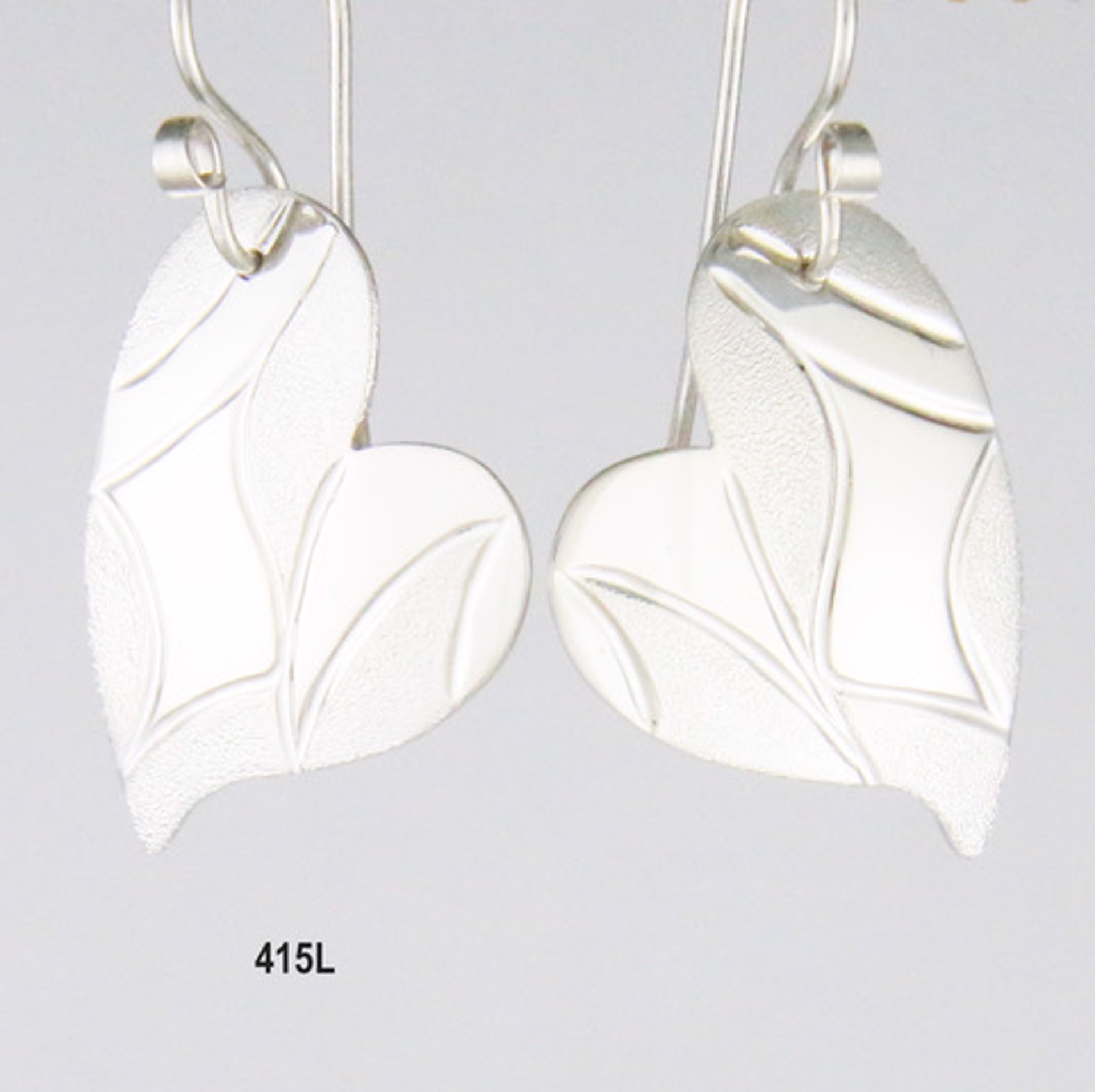Earrings - Hand Engraved Sterling Silver - 415L by Ken and Barbara Newman