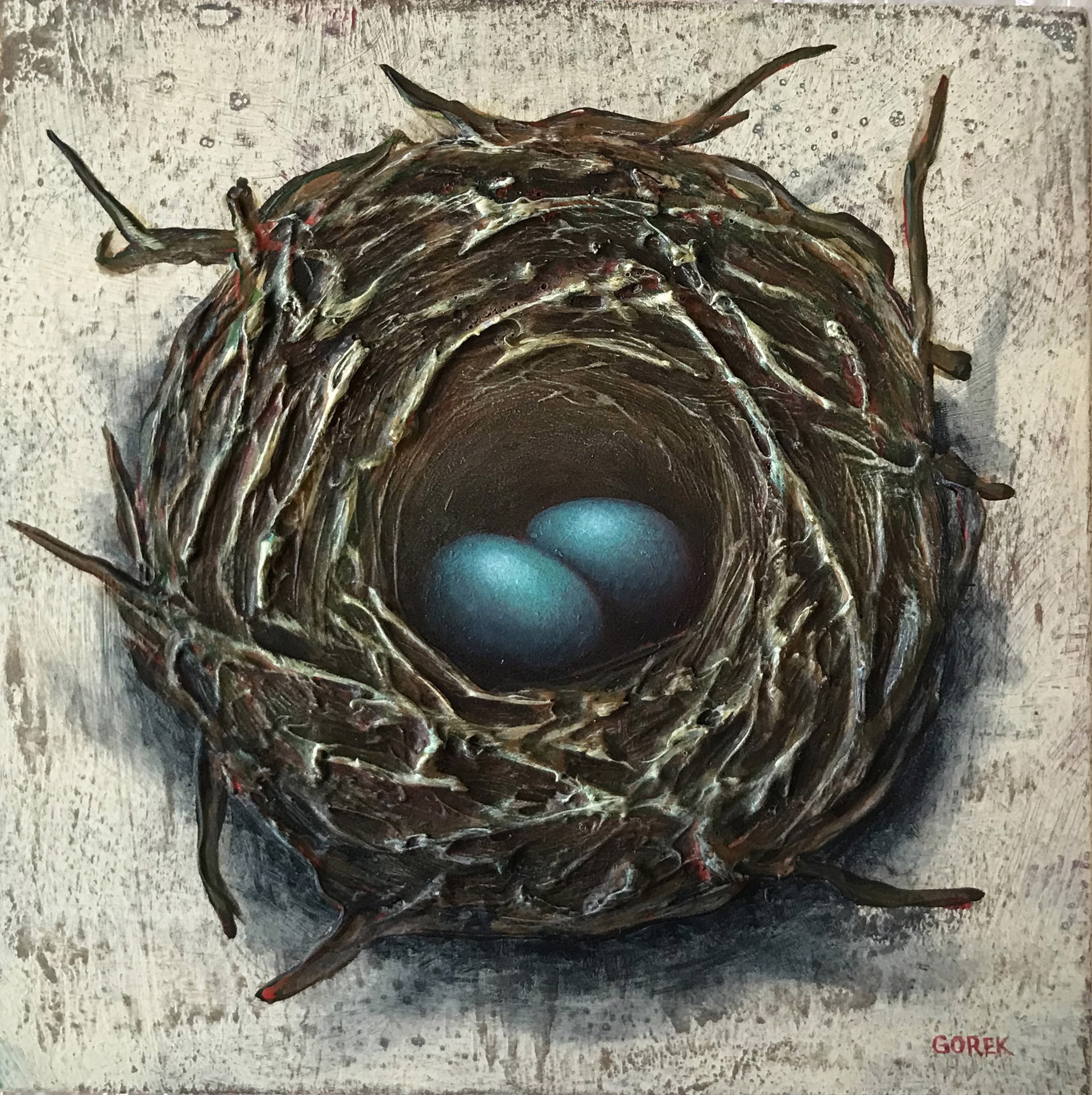 Bird's Nest, 2 Eggs by Thane Gorek