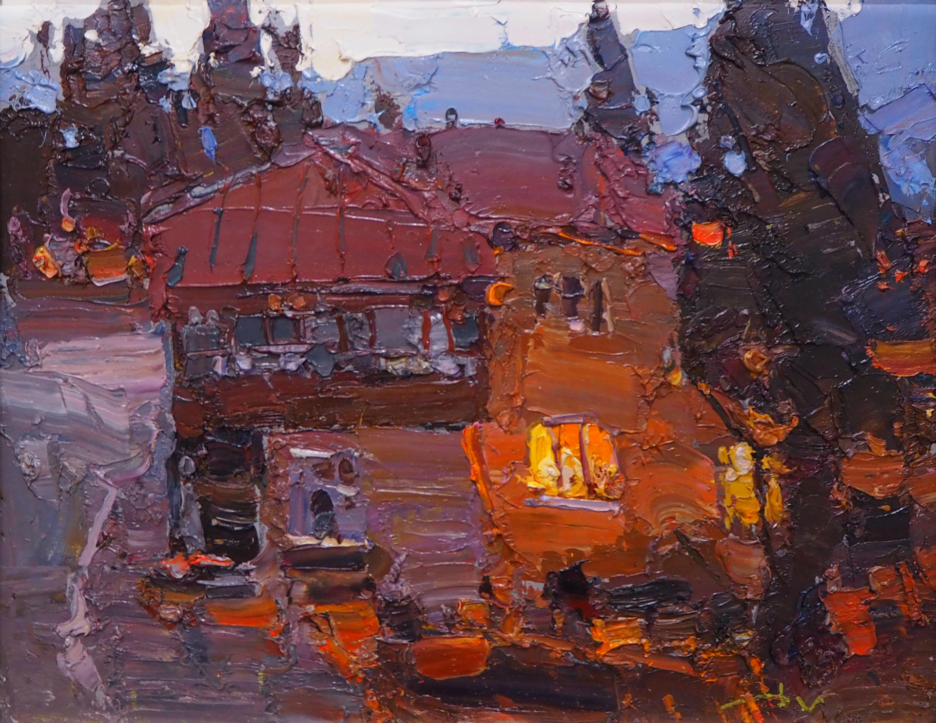 "Evening II" original oil painting by Daniil Volkov