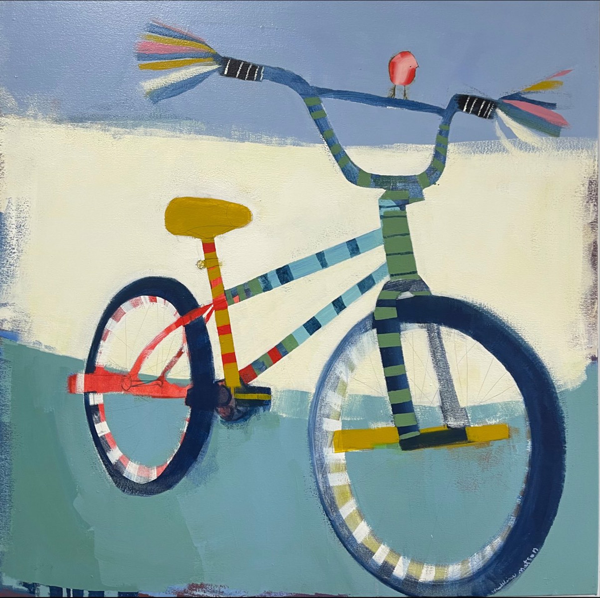 BMX, Blue & Green by Wendeline Matson