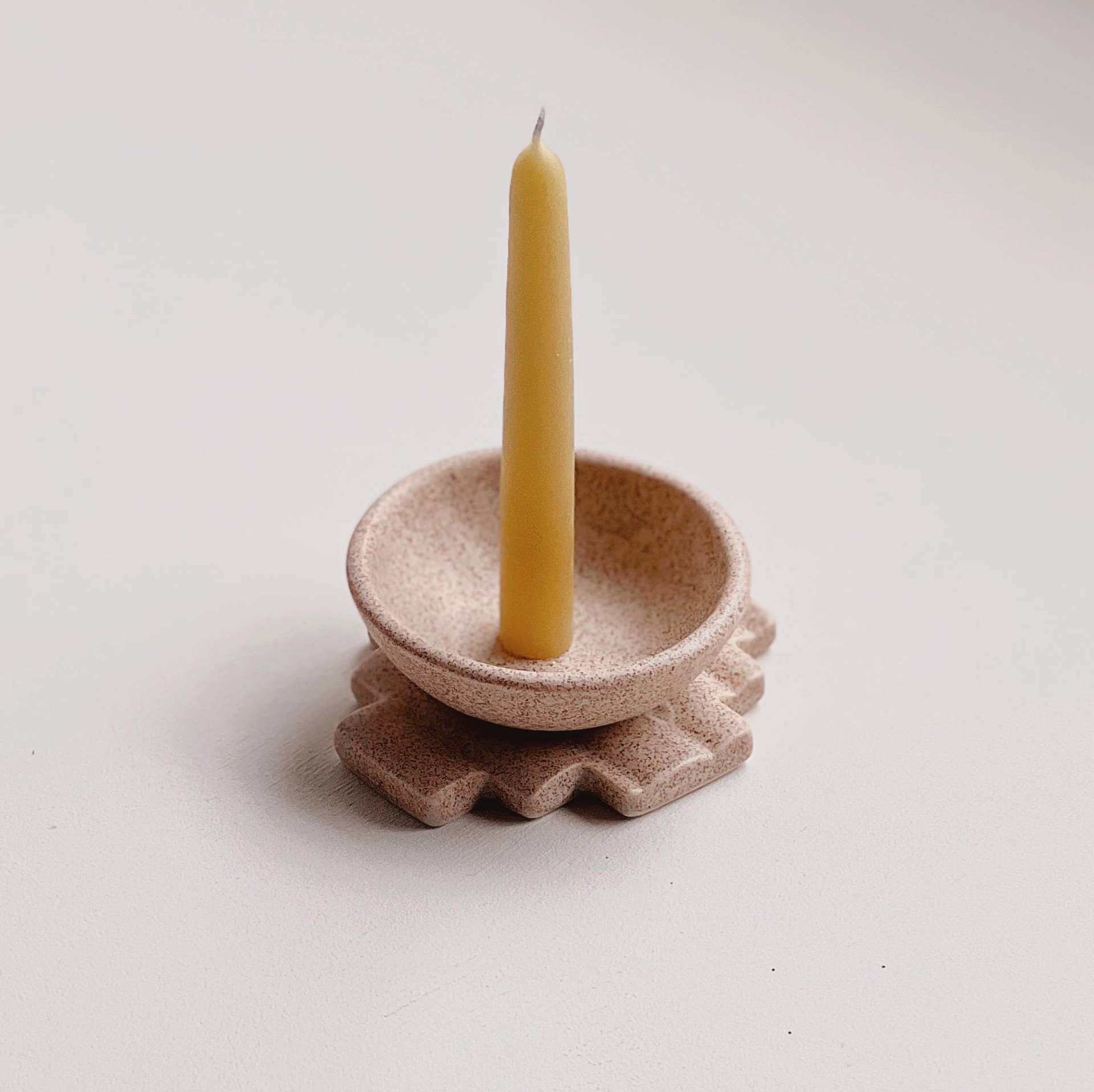 Candle Holder in Oat by Eliana Bernard