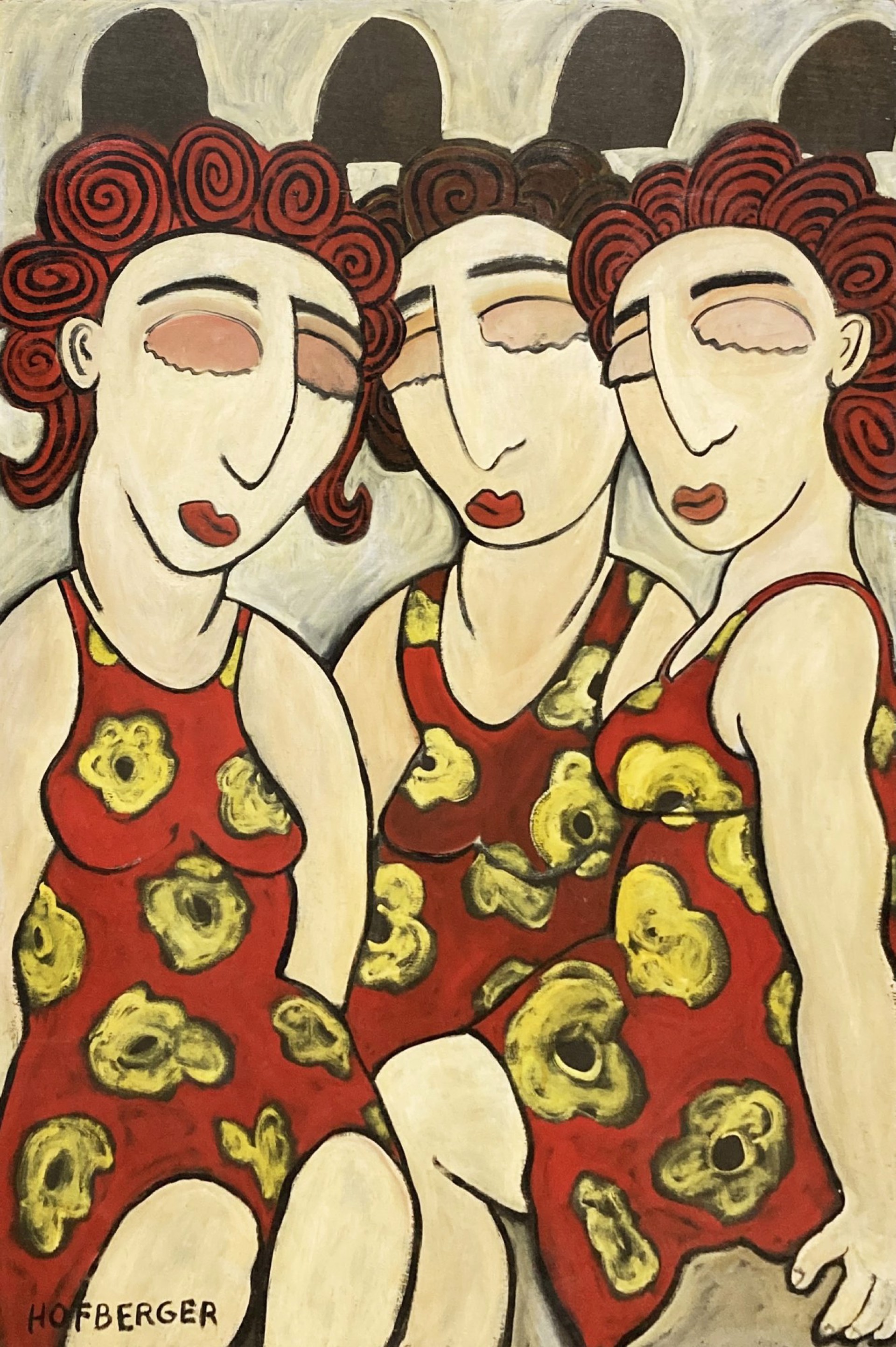 "Three Print Dressed Nudes" by Steven Hofberger by Art One Resale Inventory