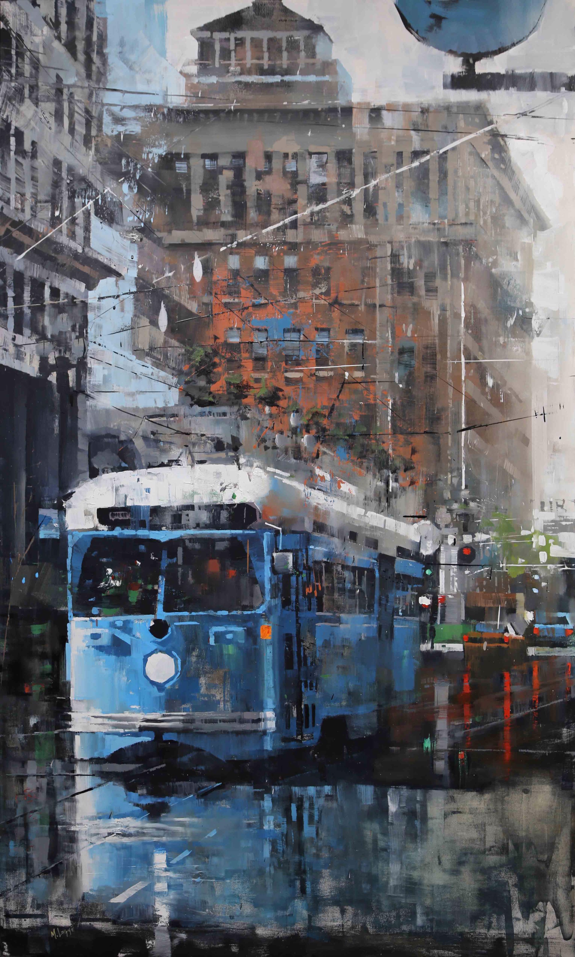 San Francisco Blue Streetcar by MARK LAGUE