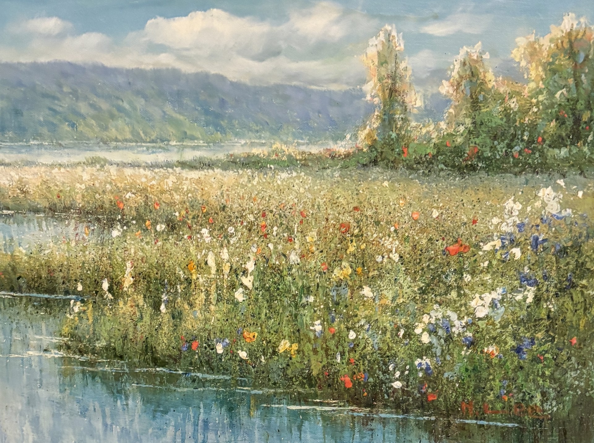 LAKESIDE MEADOW by H LEE | Stonebridge Art Gallery