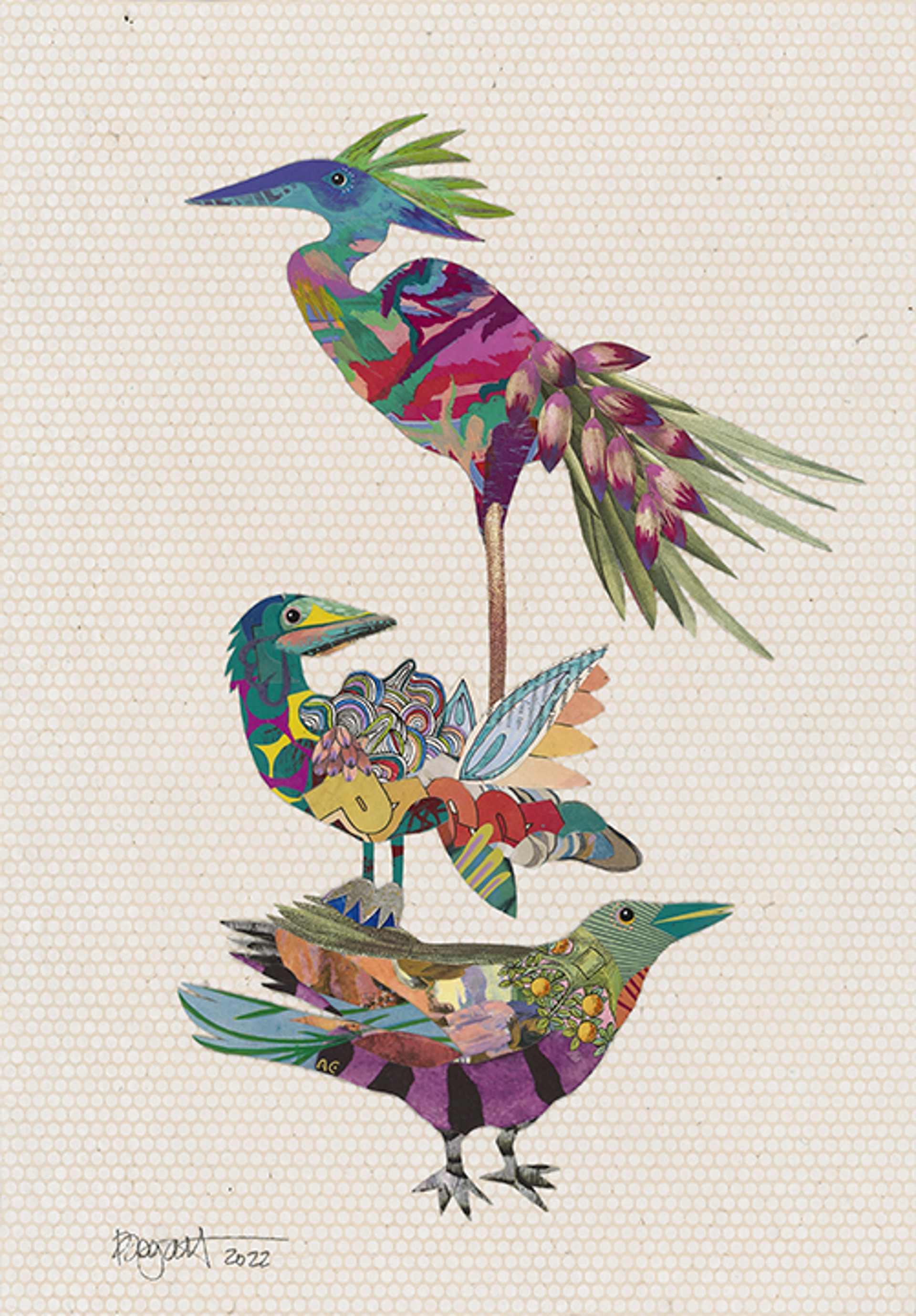 Bird Totem 5 by Brenda Bogart - Prints