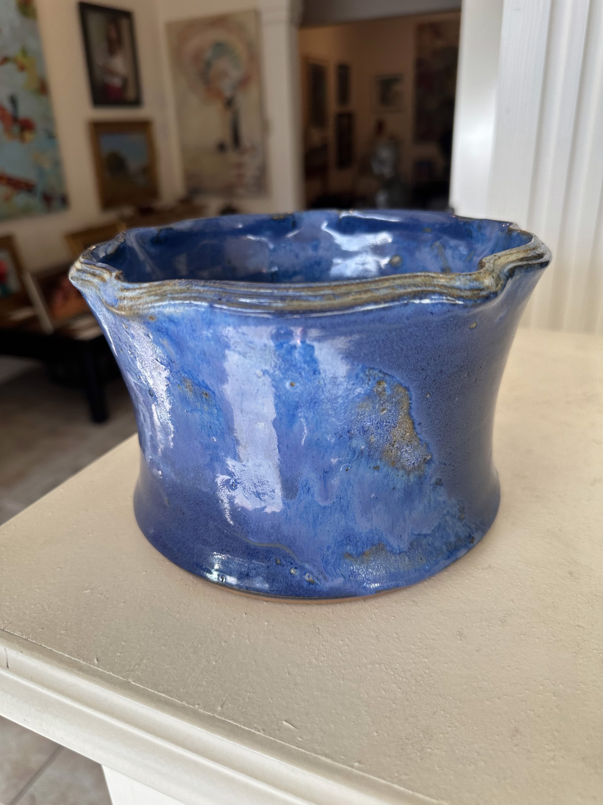 Blue Cache Pot by Elizabeth Edwards