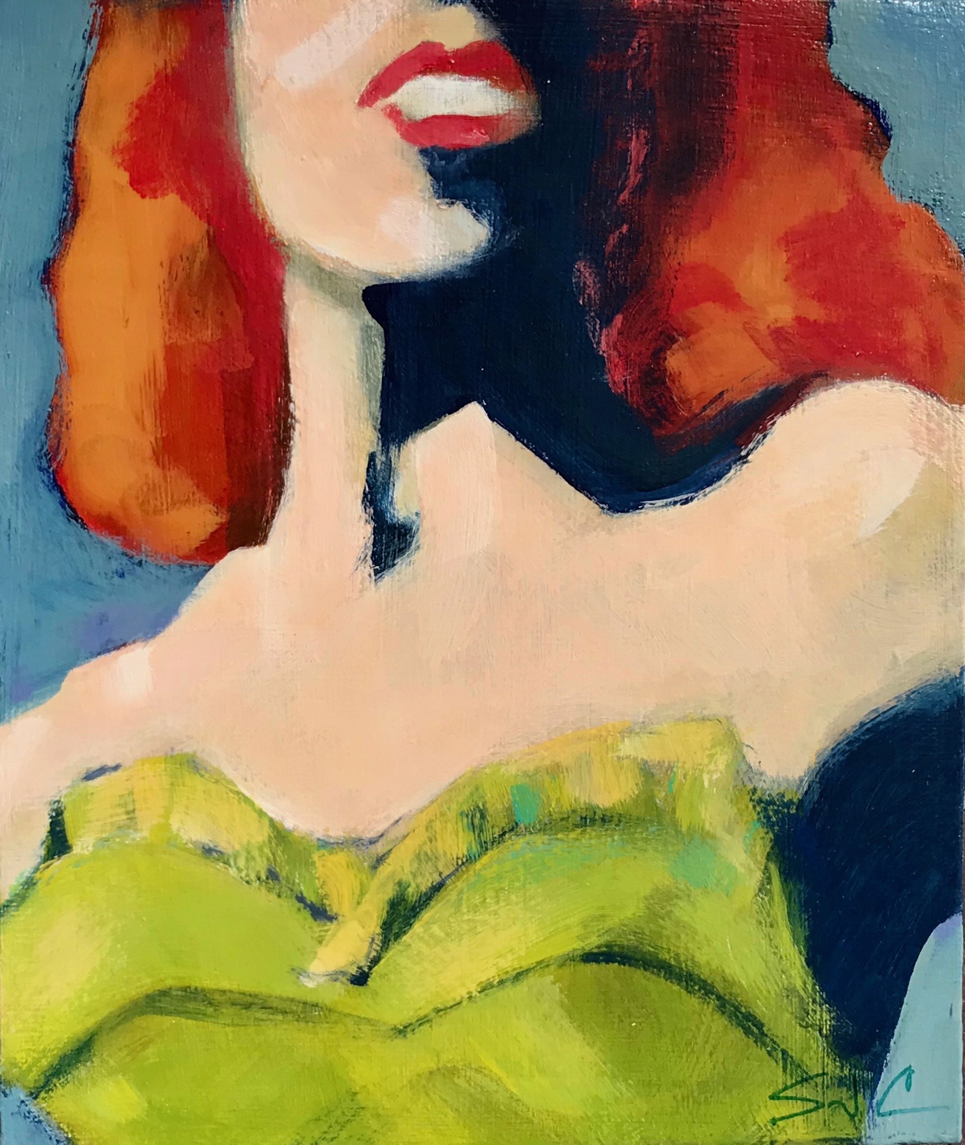 Redheads Look Cool In Green by Sandra J. Campbell