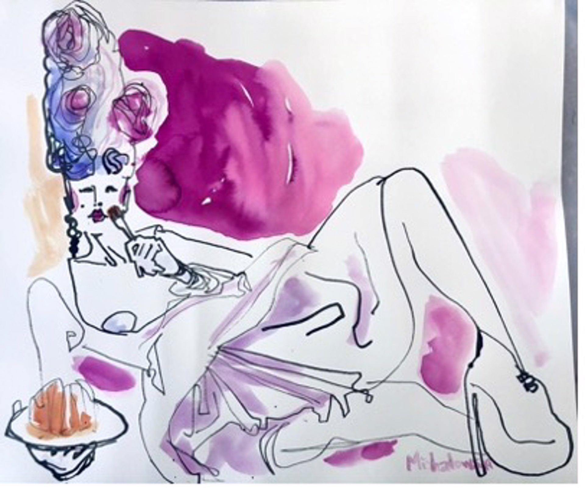 Live Drawing from Drawing Cabaret Couture, 2021(3) by Ted Michalowski