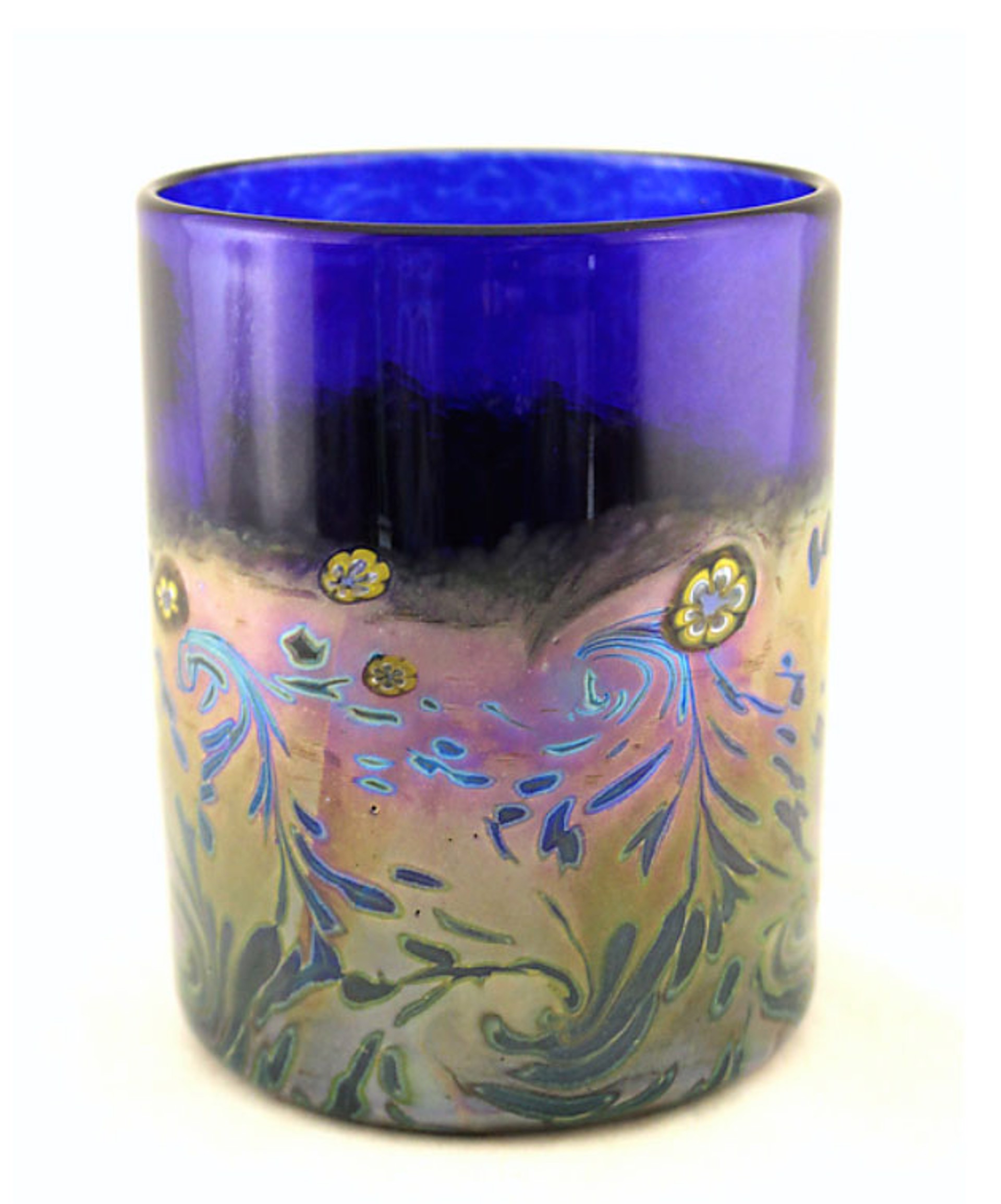 Cobalt Old Fashioned Short Monet Glass by Ken Hanson & Ingrid Hanson