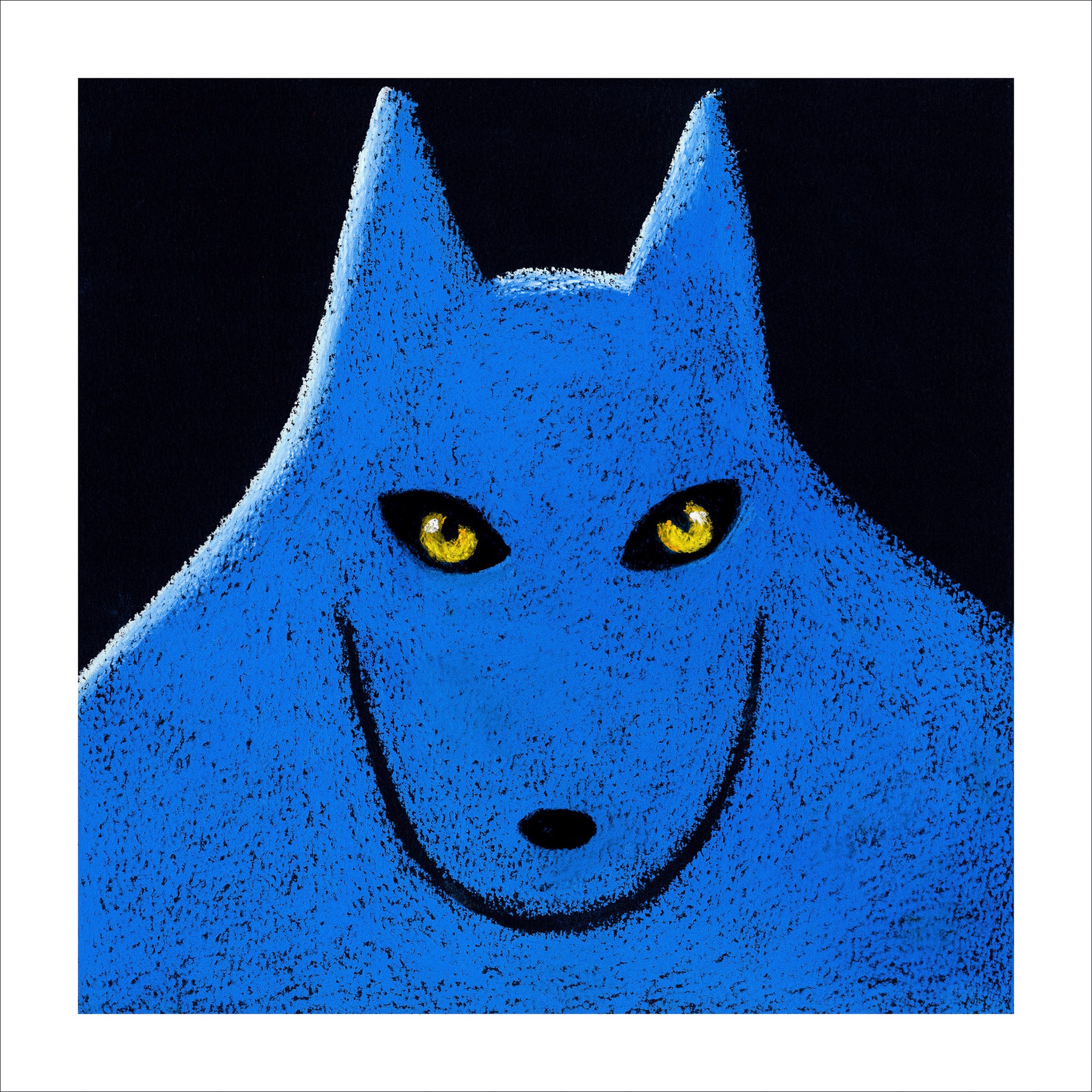 Single Blue Wolf by Carole LaRoche