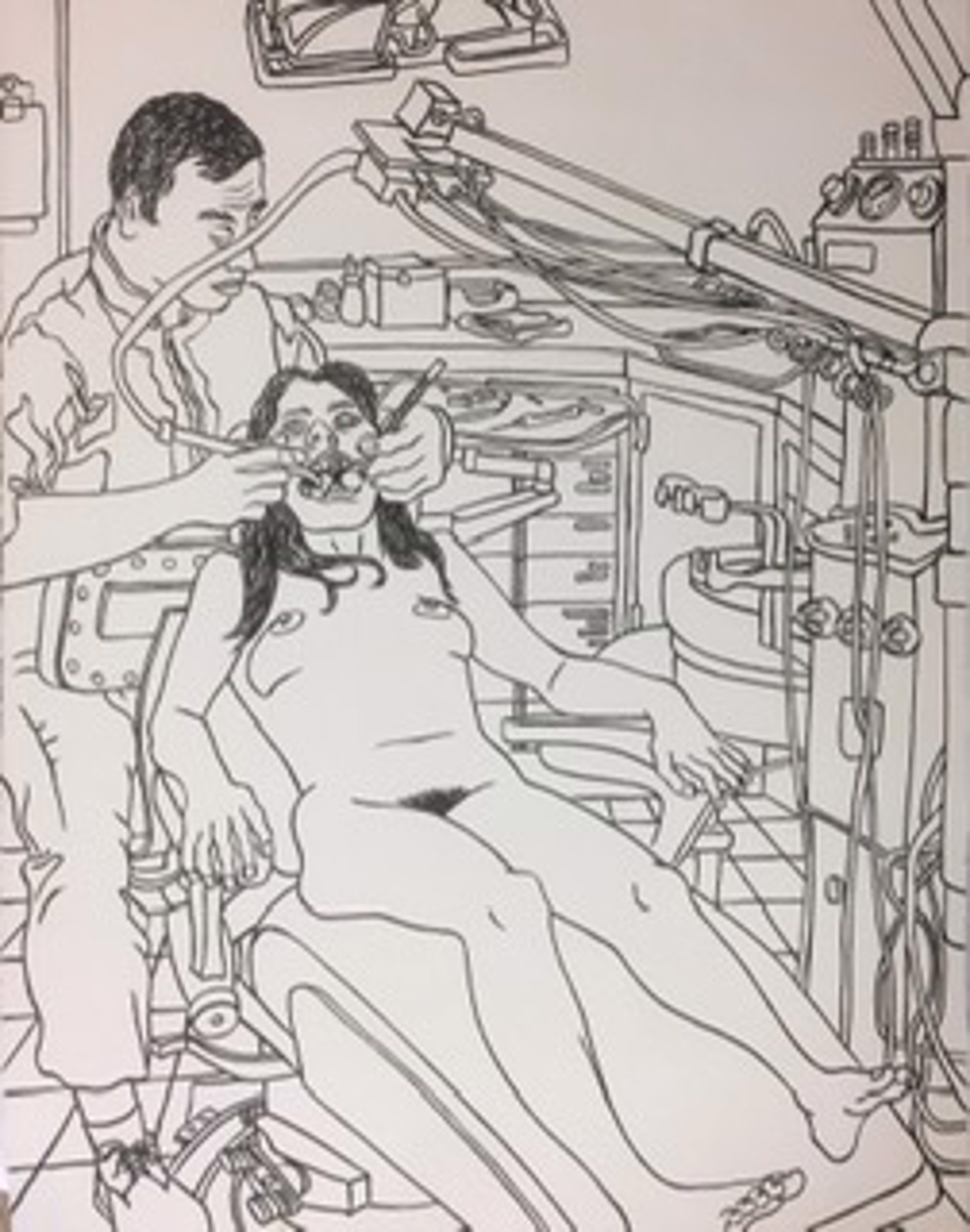Nude In The Dentist Chair by Clayton Pond
