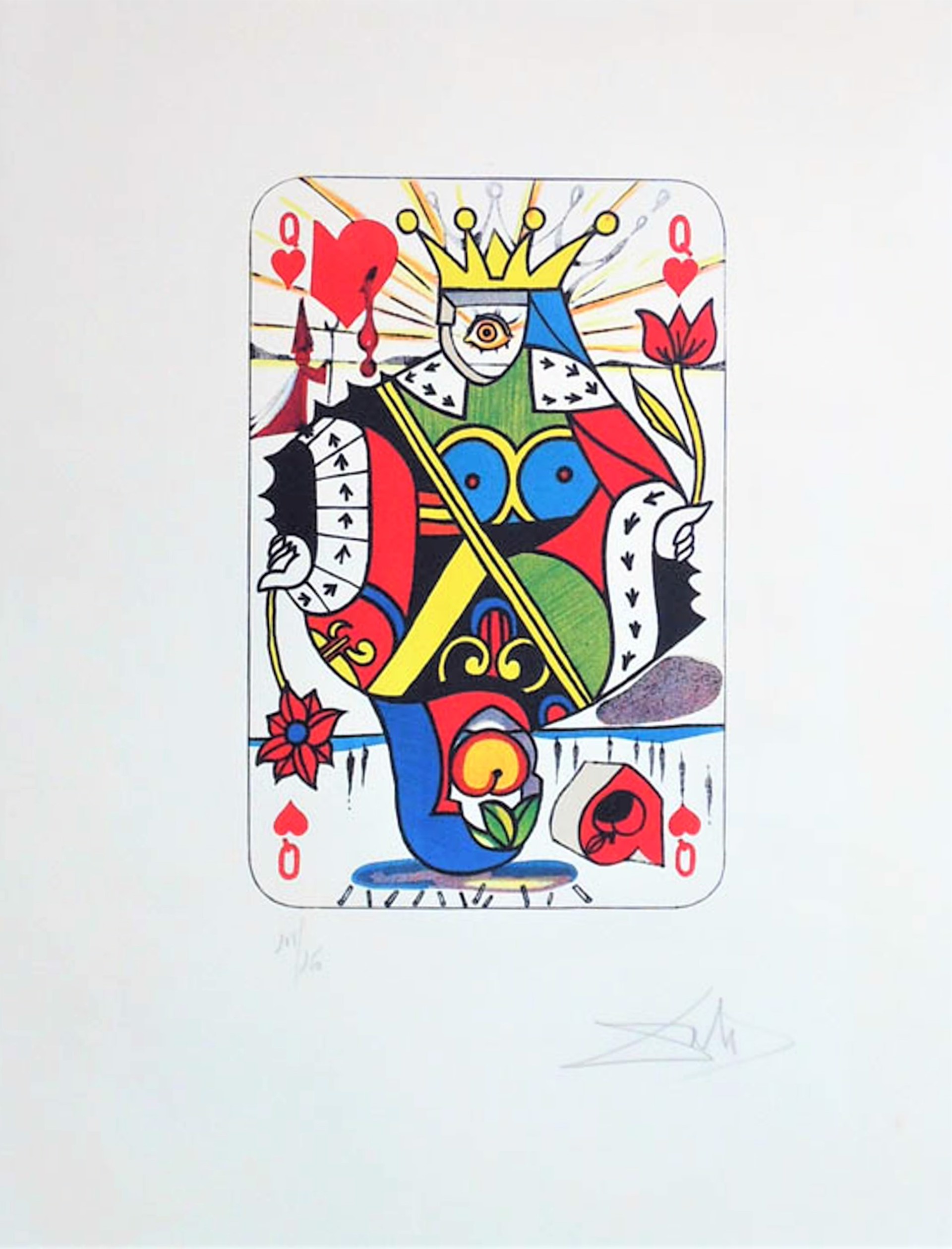 Queen of Hearts by Salvador Dali