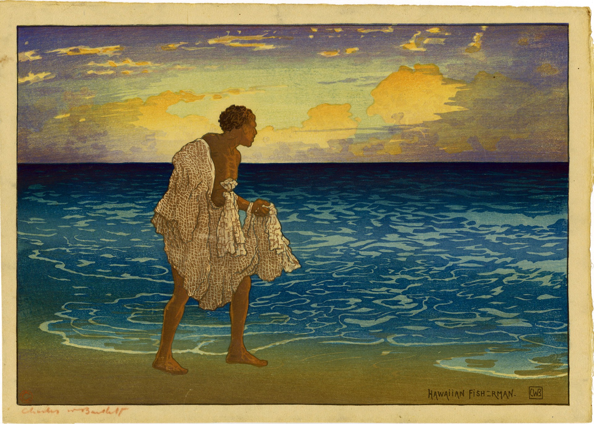 Hawaiian Fisherman, John Hano-Hano Pa by Charles Bartlett