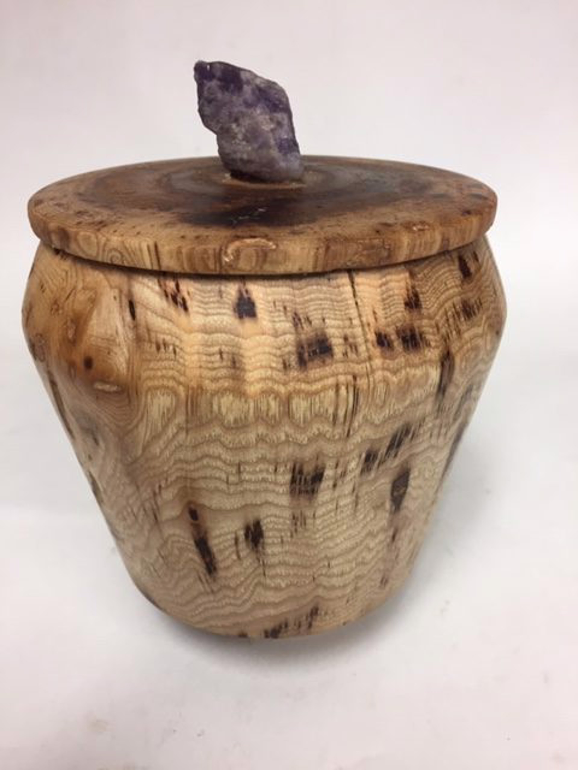 Turned Wood Jar W/Lid 19-24 by Rick Squires