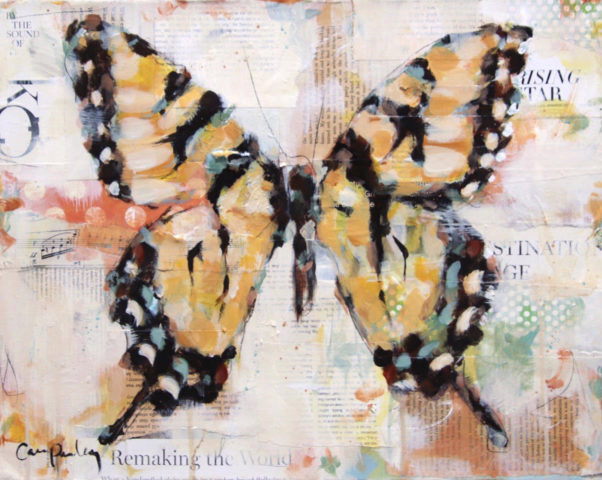 Original Contemporary Acrylic Painting Of A butterfly By Carrie Penley Available At Gallery Wild