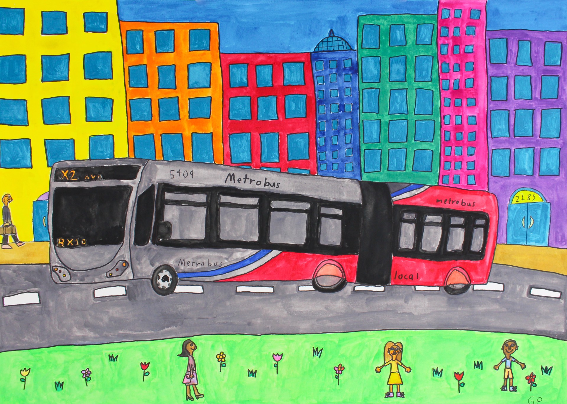 Bus in the City by Gillian Patterson