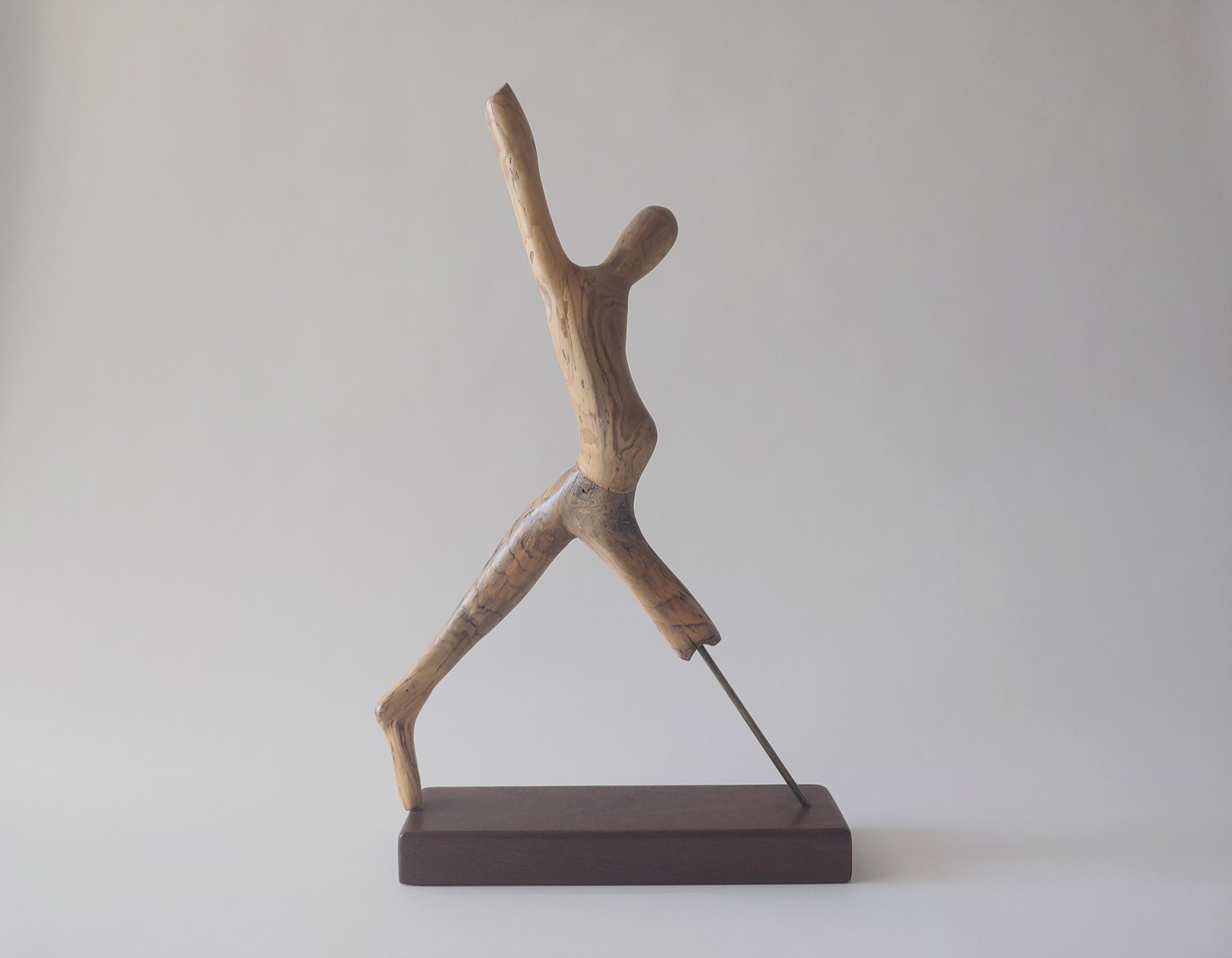 Rejoicer w/ Stand - Wood Sculpture by David Amdur