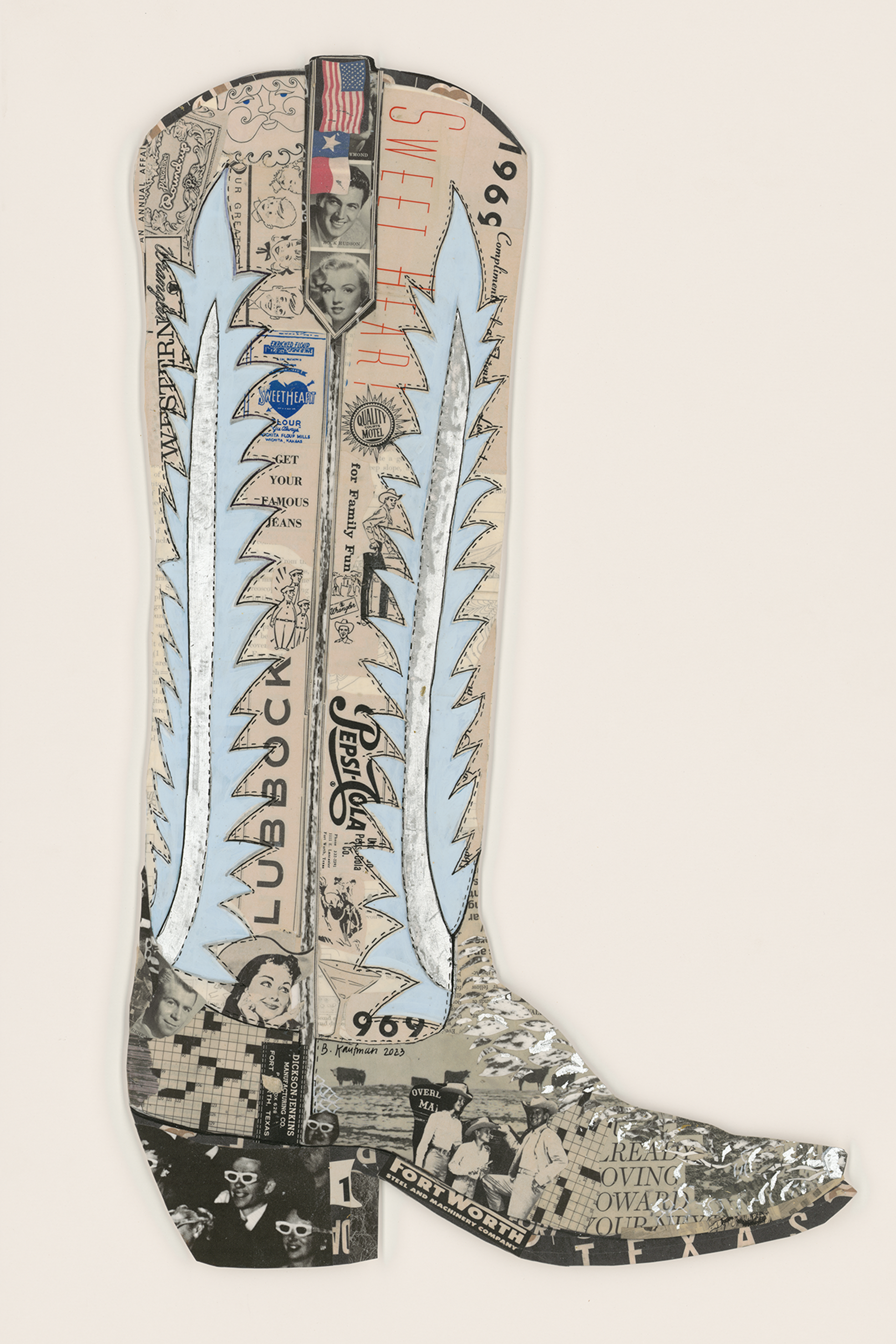 Texas Sweetheart- Boot Collage by Blaire Kaufman