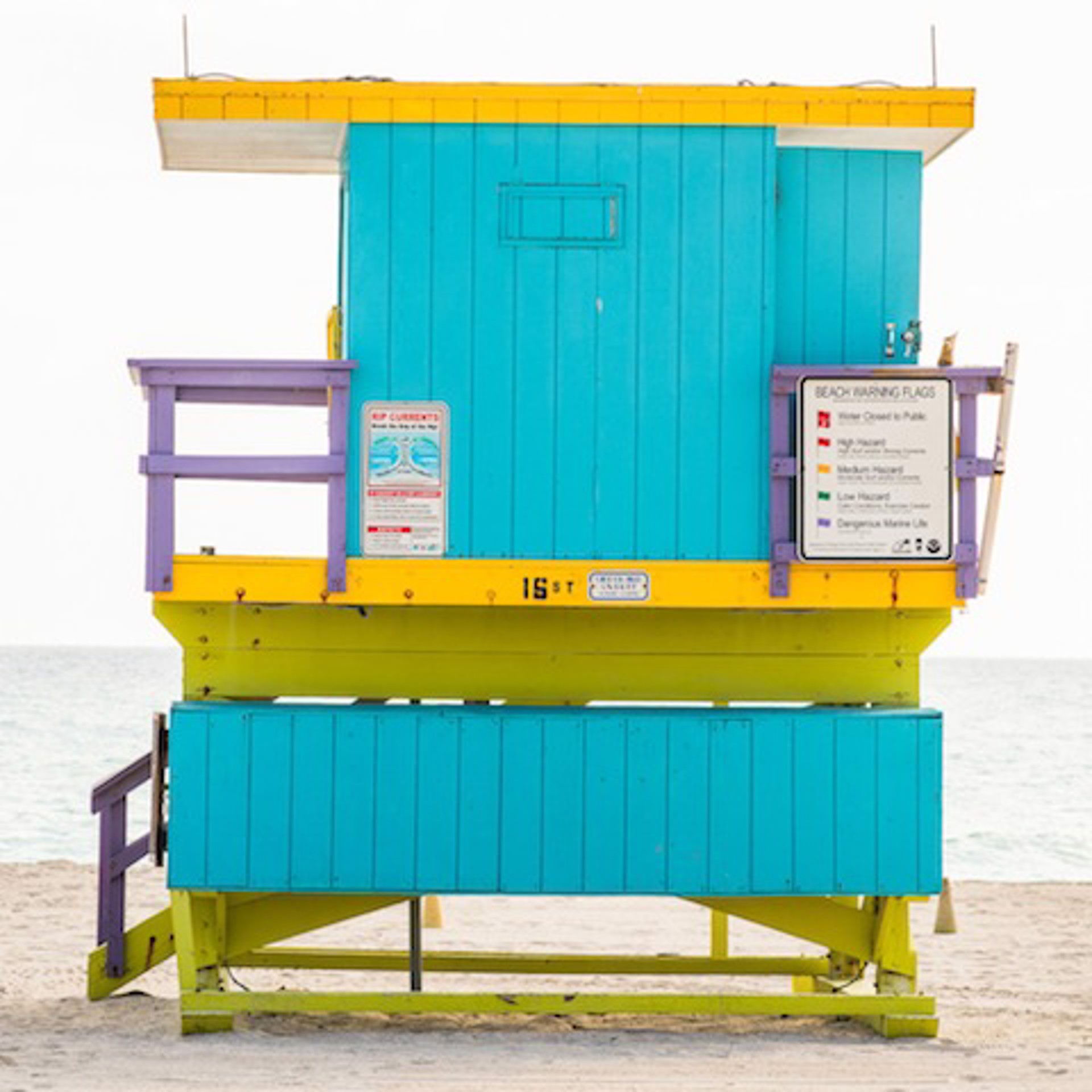 16th Street Lifeguard Stand, Rear View by Peter Mendelson