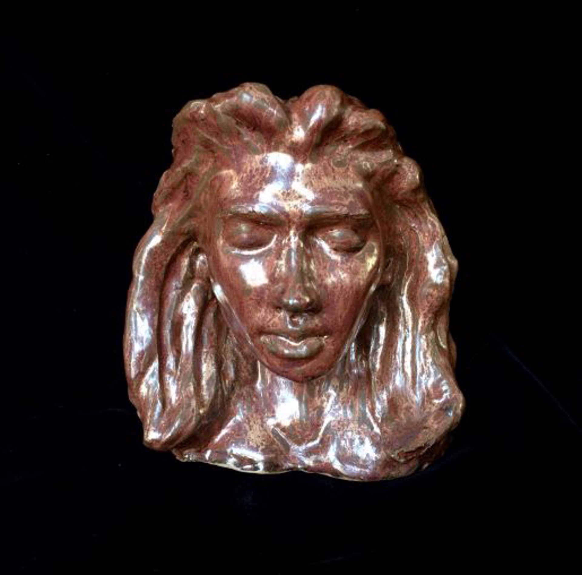 Ancient Copper Woman Long Hair by Michael Hagan