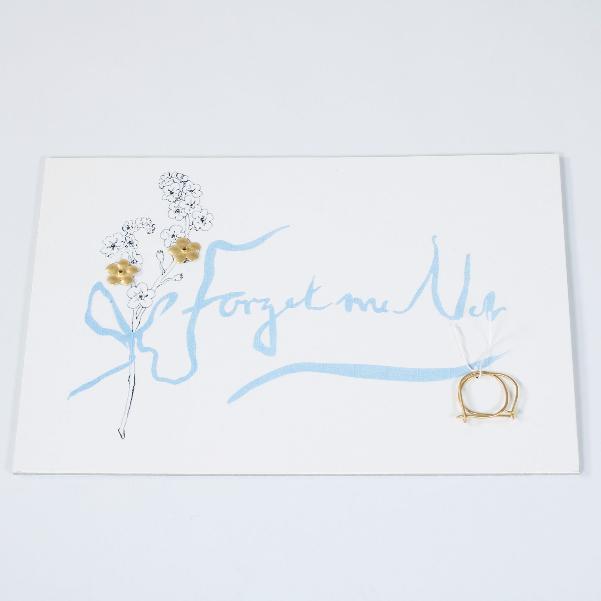 Golden Forget Me Not Earrings by Christopher Thompson-Royds