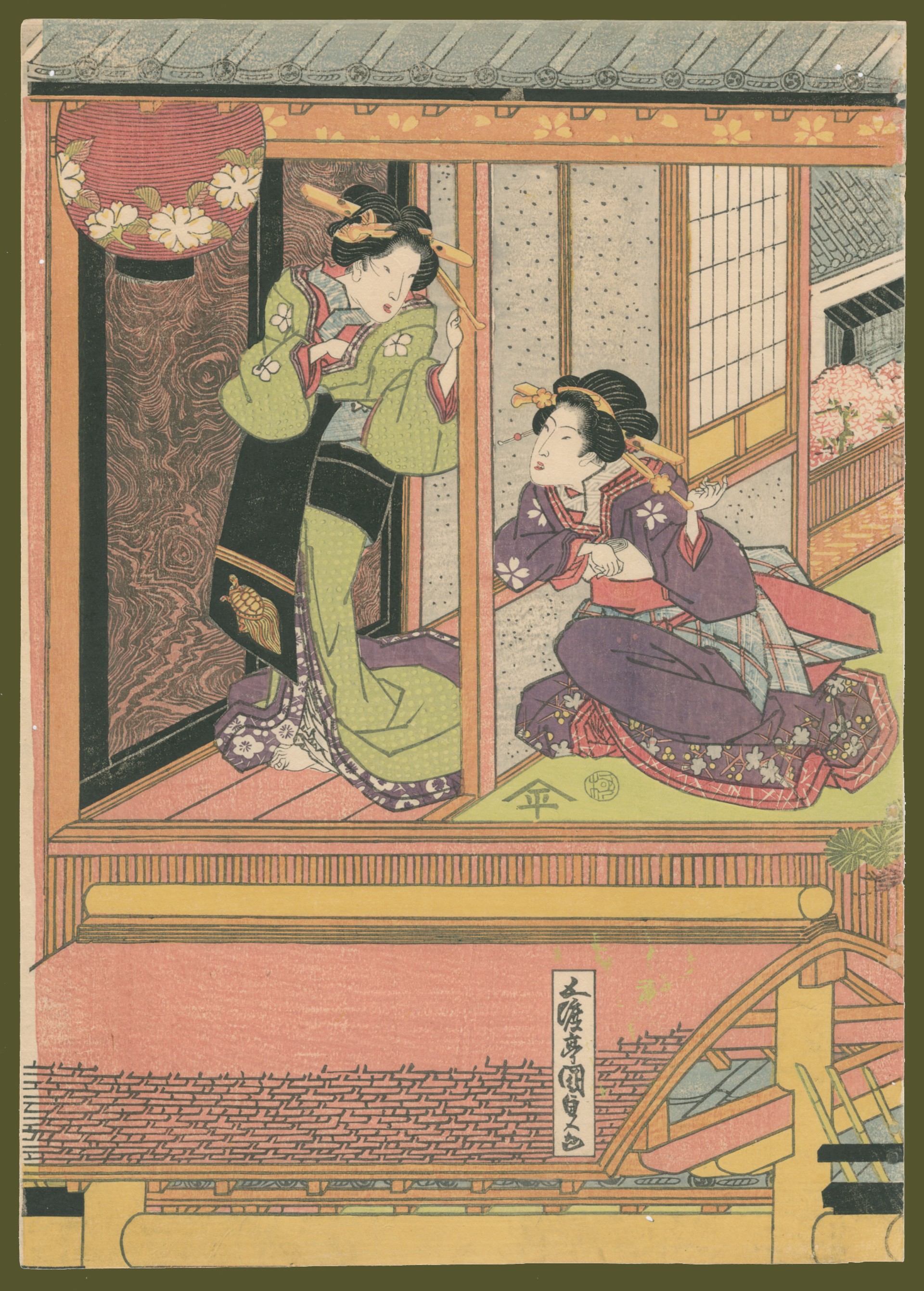 New Rooms at a famous Restaurant by Kunisada