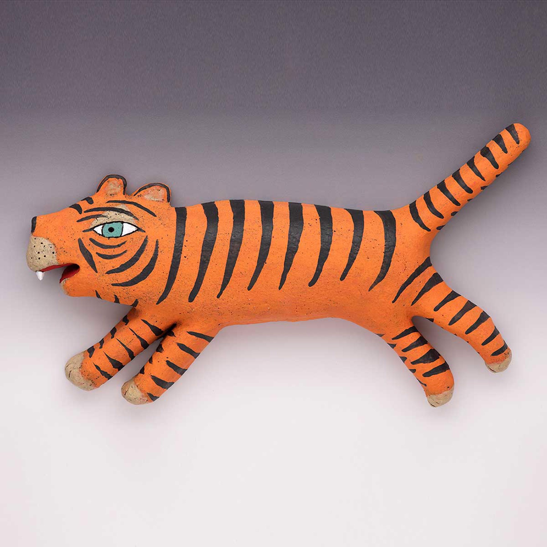 Open mouthed Wall Tiger by Sara Swink