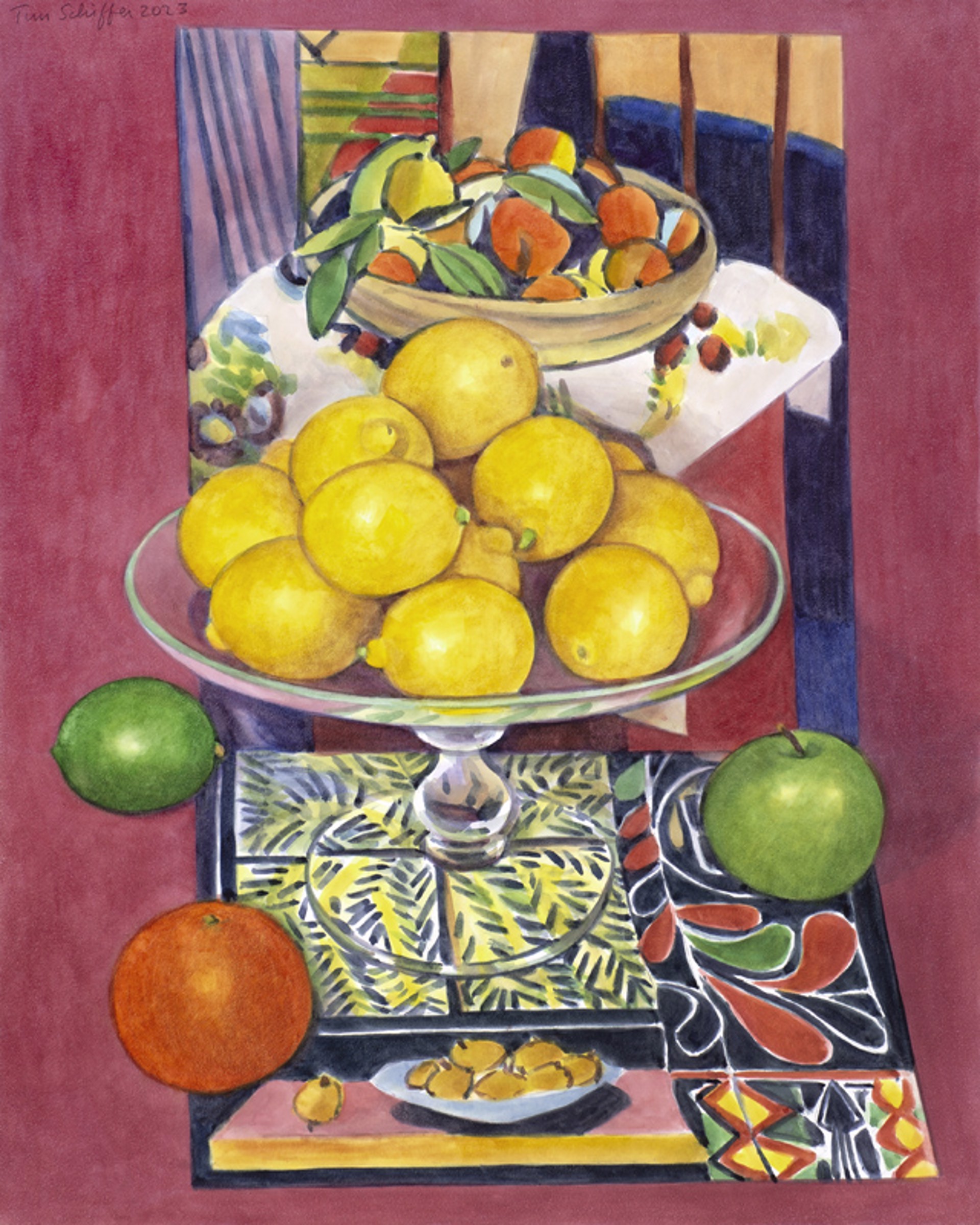Lemons with Two Paintings by Matisse by Tim Schiffer