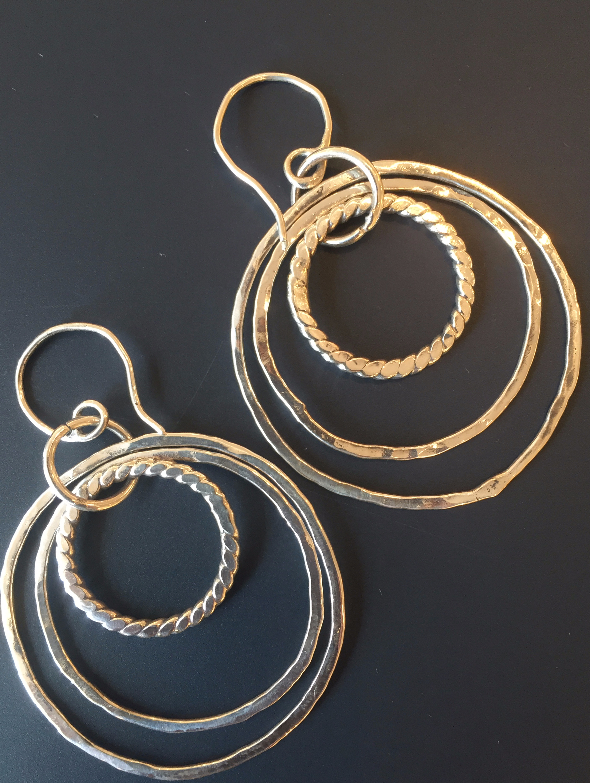 Sterling Circle Wire Earring by Anne Forbes