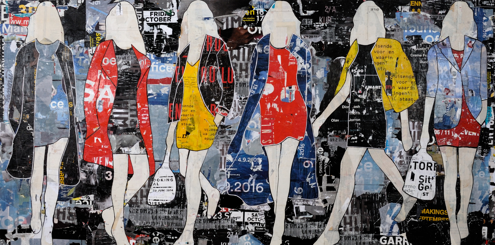 Billboard Walking Girls by Jane Maxwell