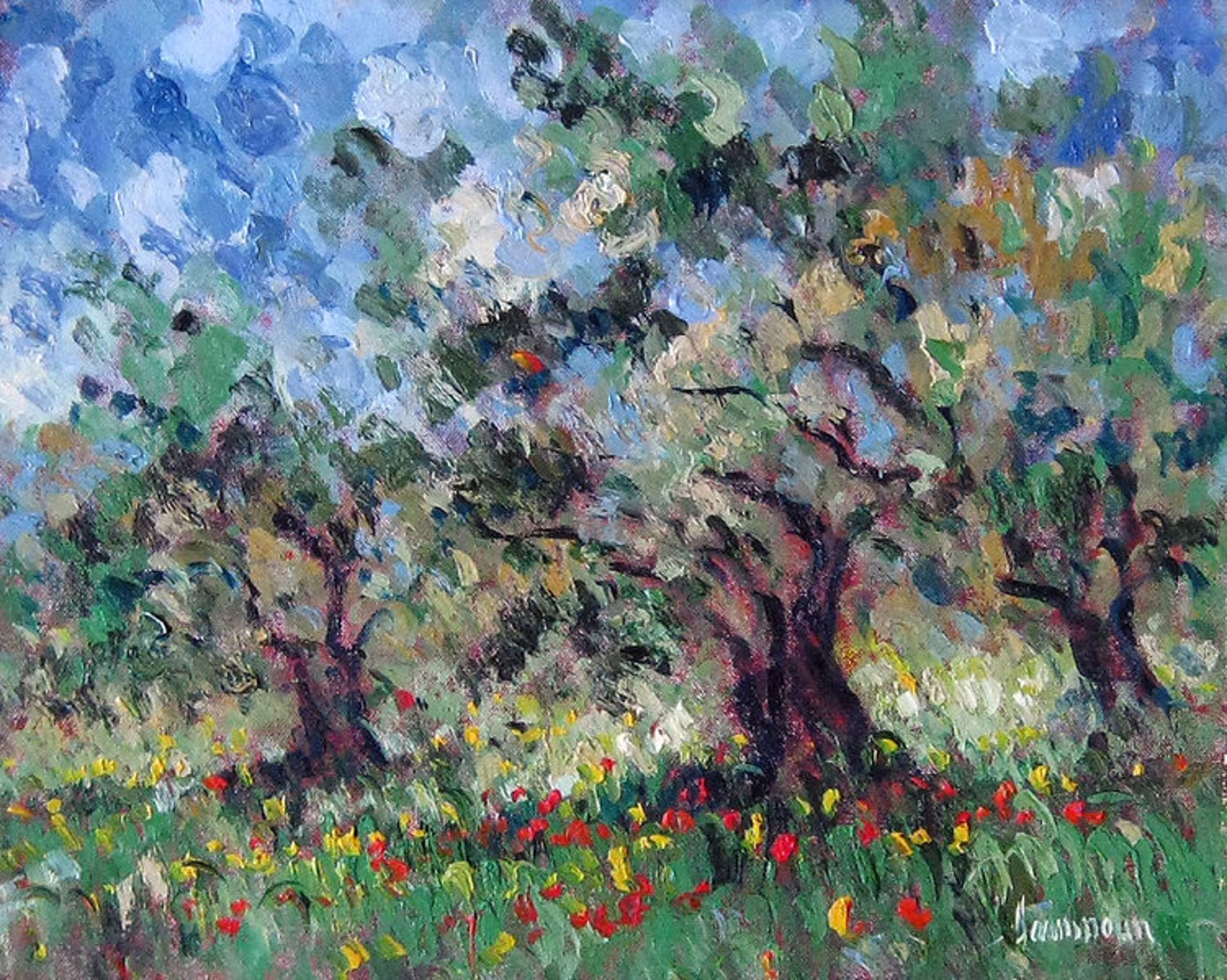 Olive and Poppies by Samir Sammoun