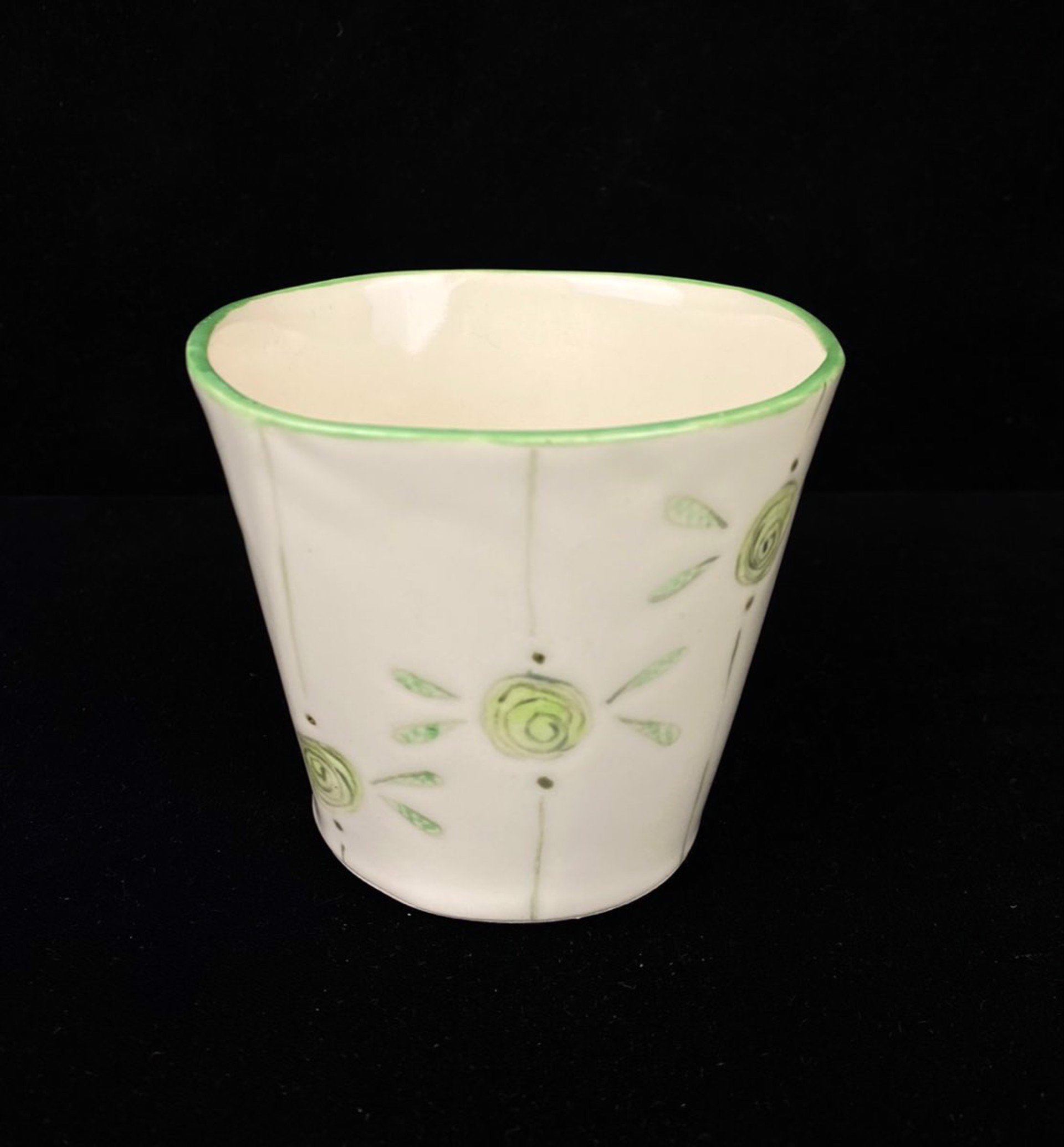 Green Pattern Cup by Mari Kuroda