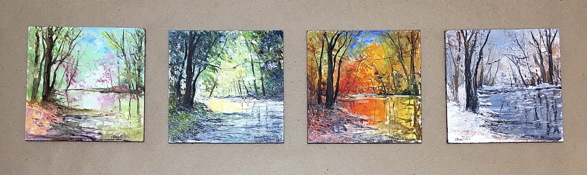 The Four Seasons (4 paintings) by Frank Baggett