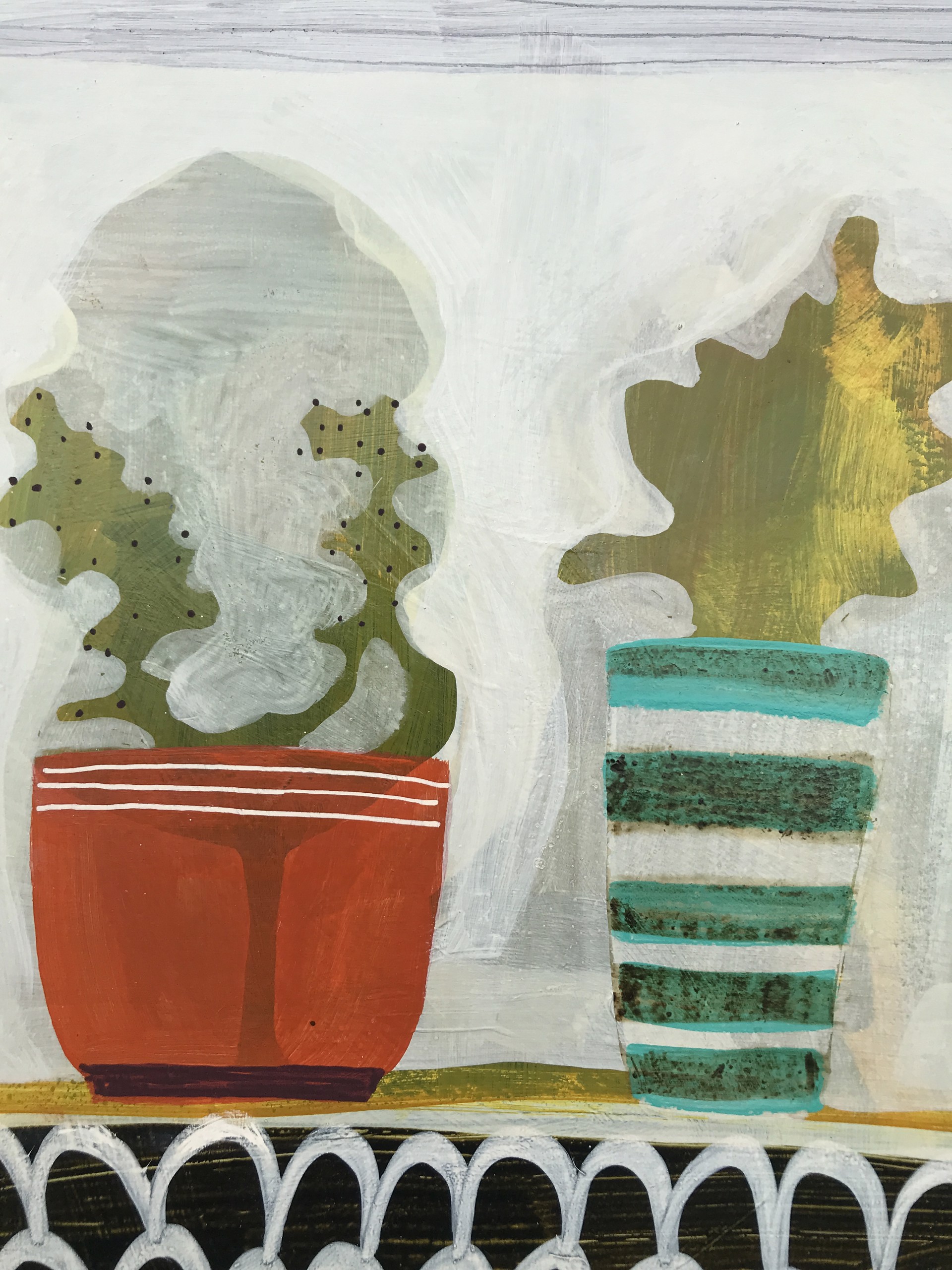 Two Plants on Shelf by Rachael Van Dyke