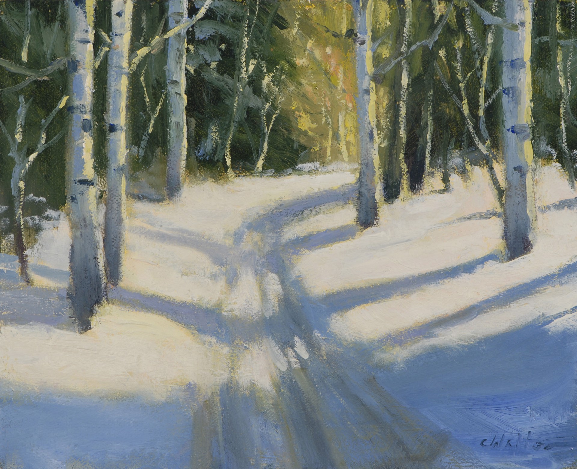 Winter Birches by Carolyn Walton